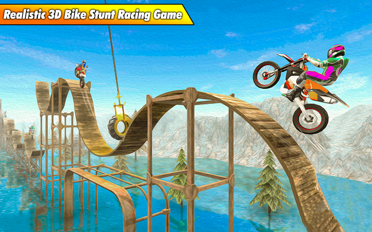 اسکرین شات 7 برنامه Bike Stunt Racing Games 3D