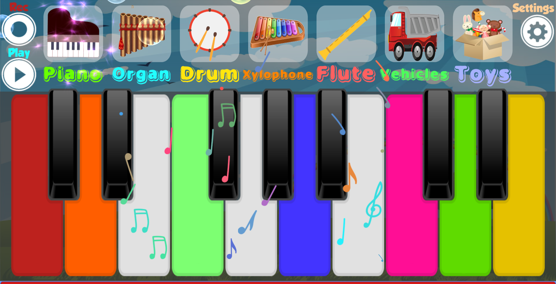 اسکرین شات 3 بازی Kids Piano