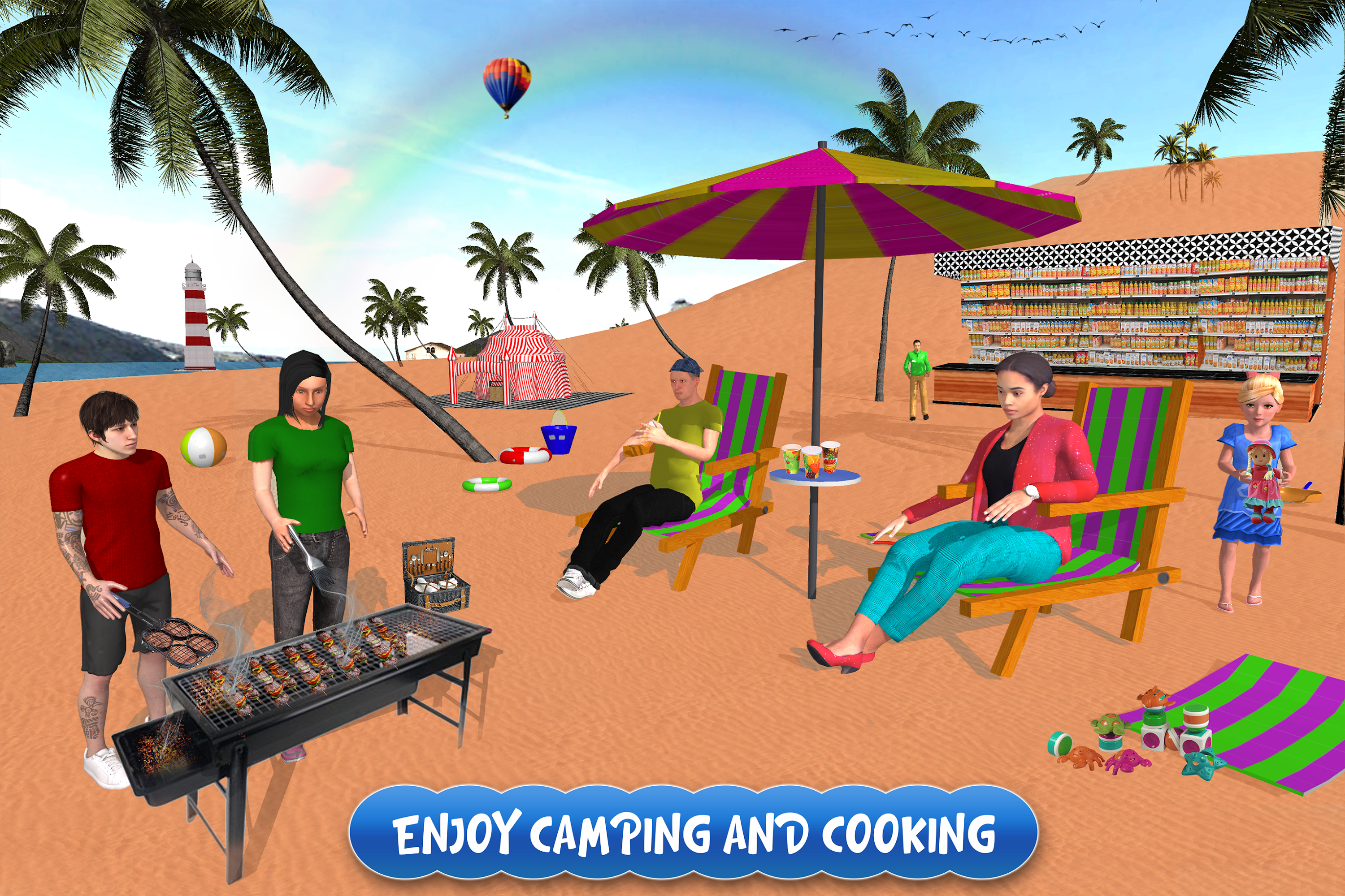 اسکرین شات 6 بازی Virtual Family Summer Vacation
