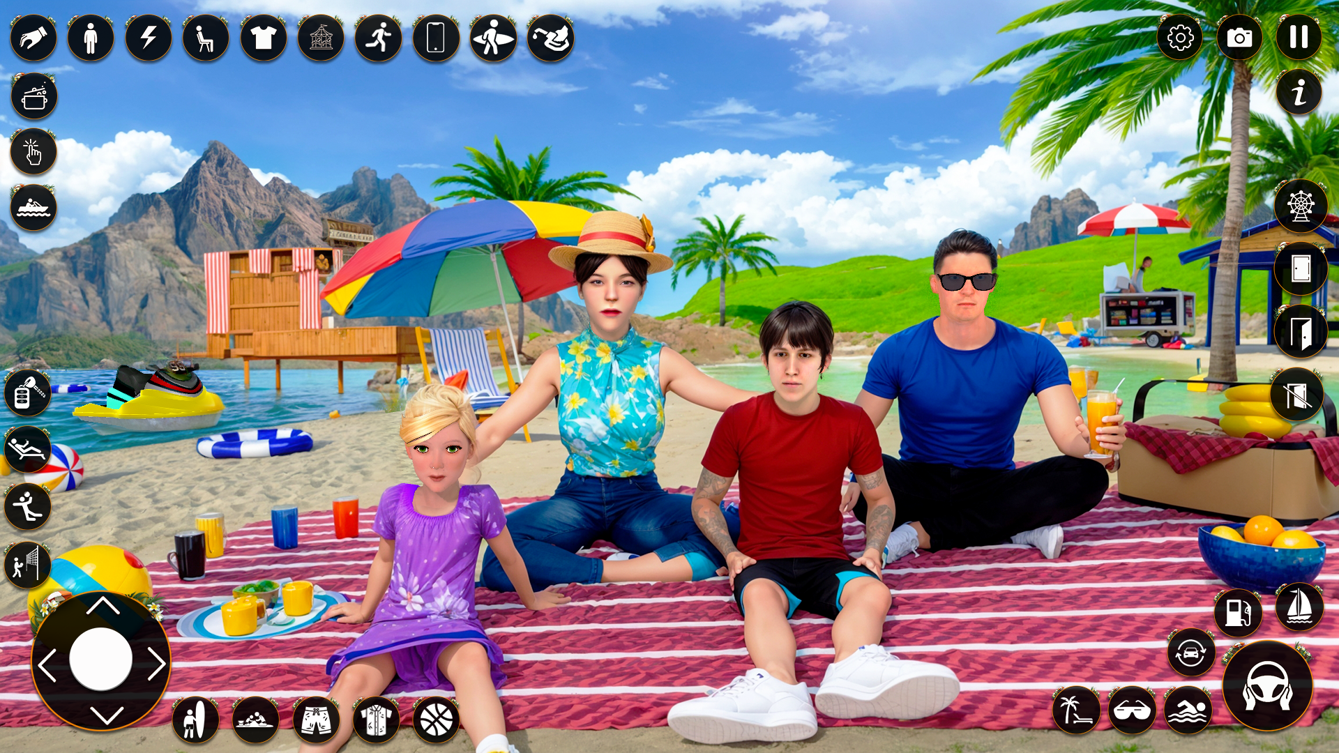 اسکرین شات 4 بازی Virtual Family Summer Vacation