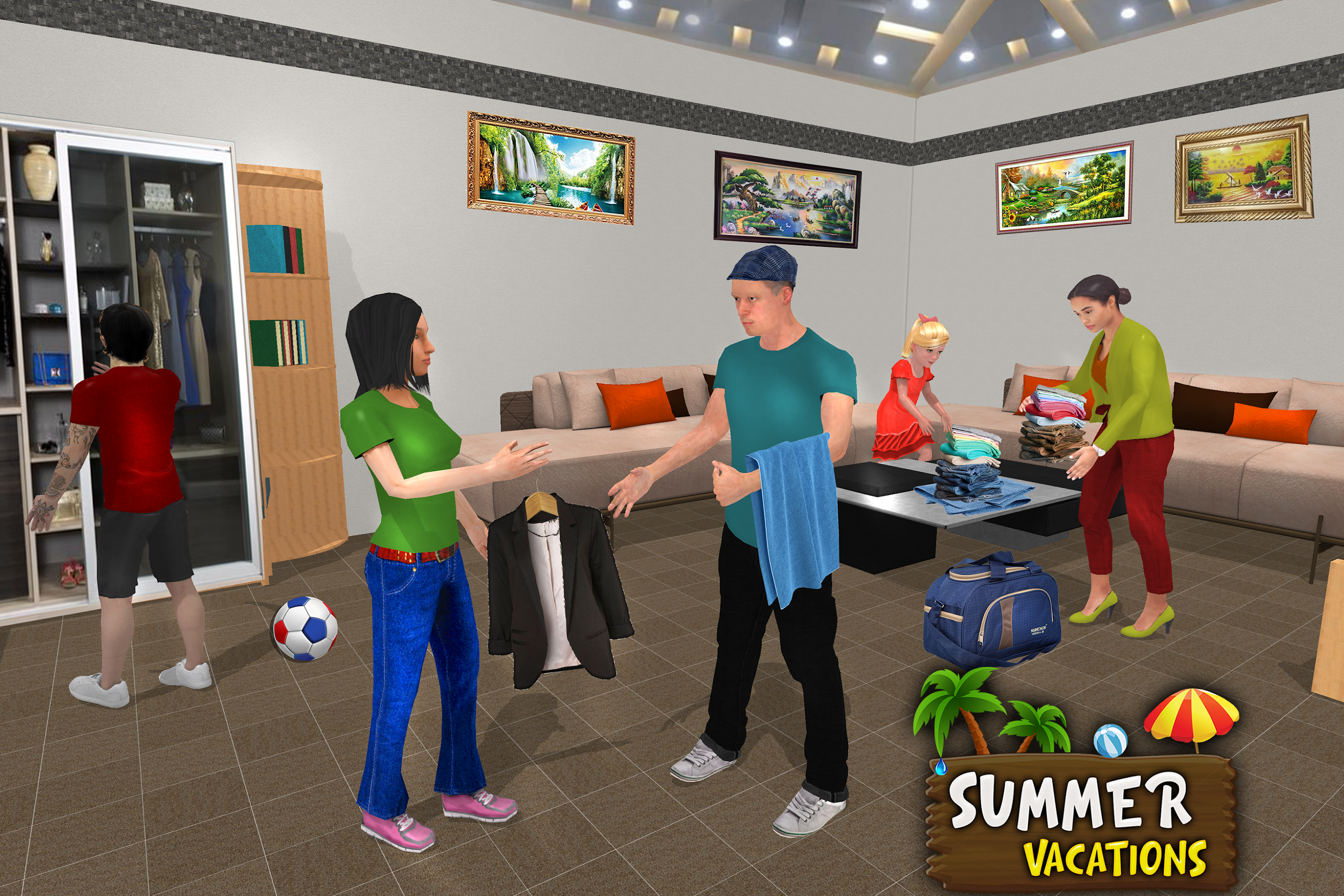 اسکرین شات 2 بازی Virtual Family Summer Vacation