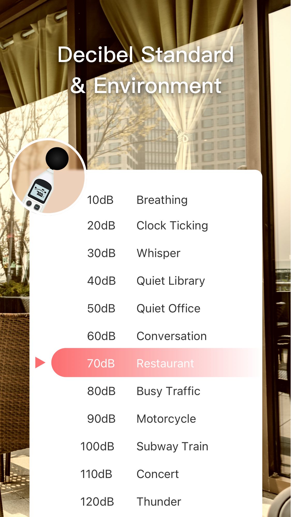 اسکرین شات 3 برنامه Sound Meter