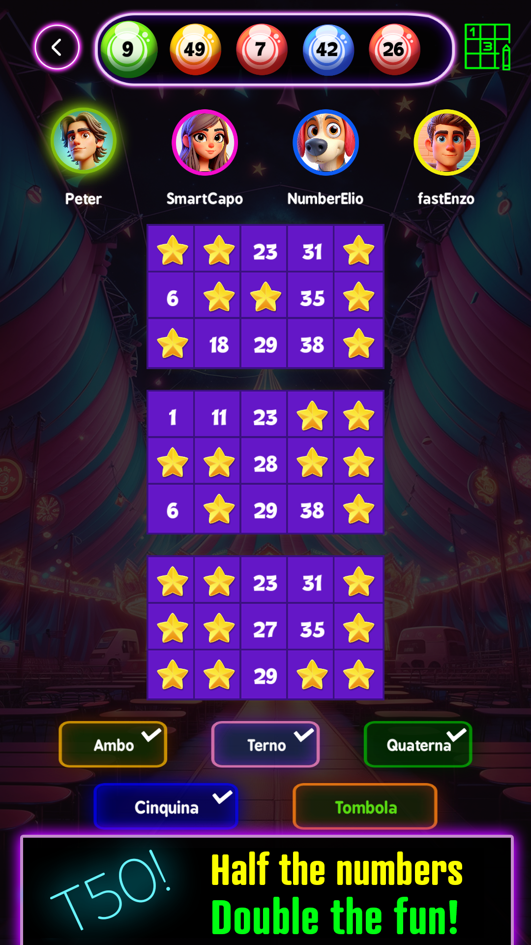 اسکرین شات 4 بازی Tambola: Housie Game