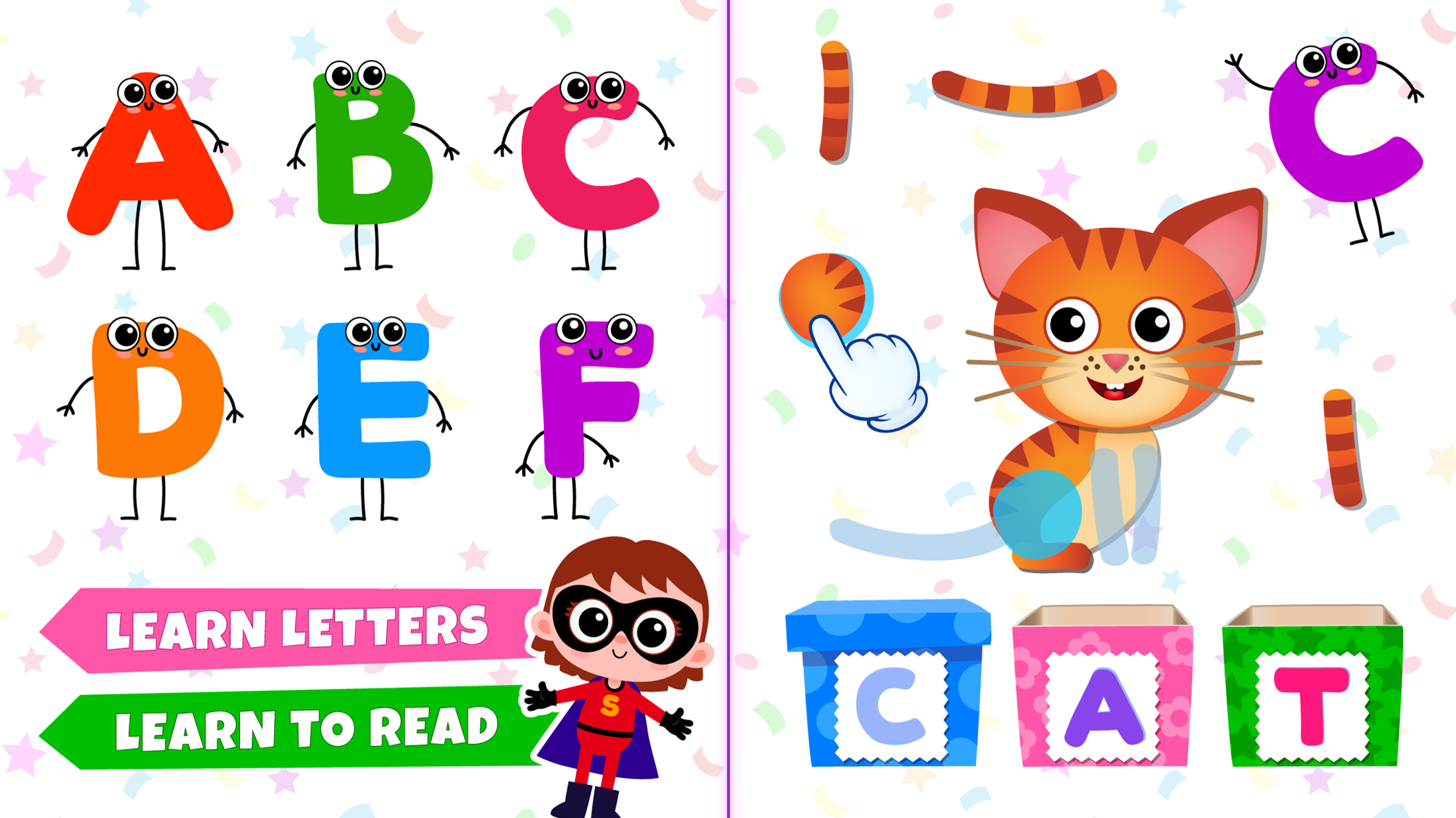 اسکرین شات 1 بازی Bini ABC Games for Kids!