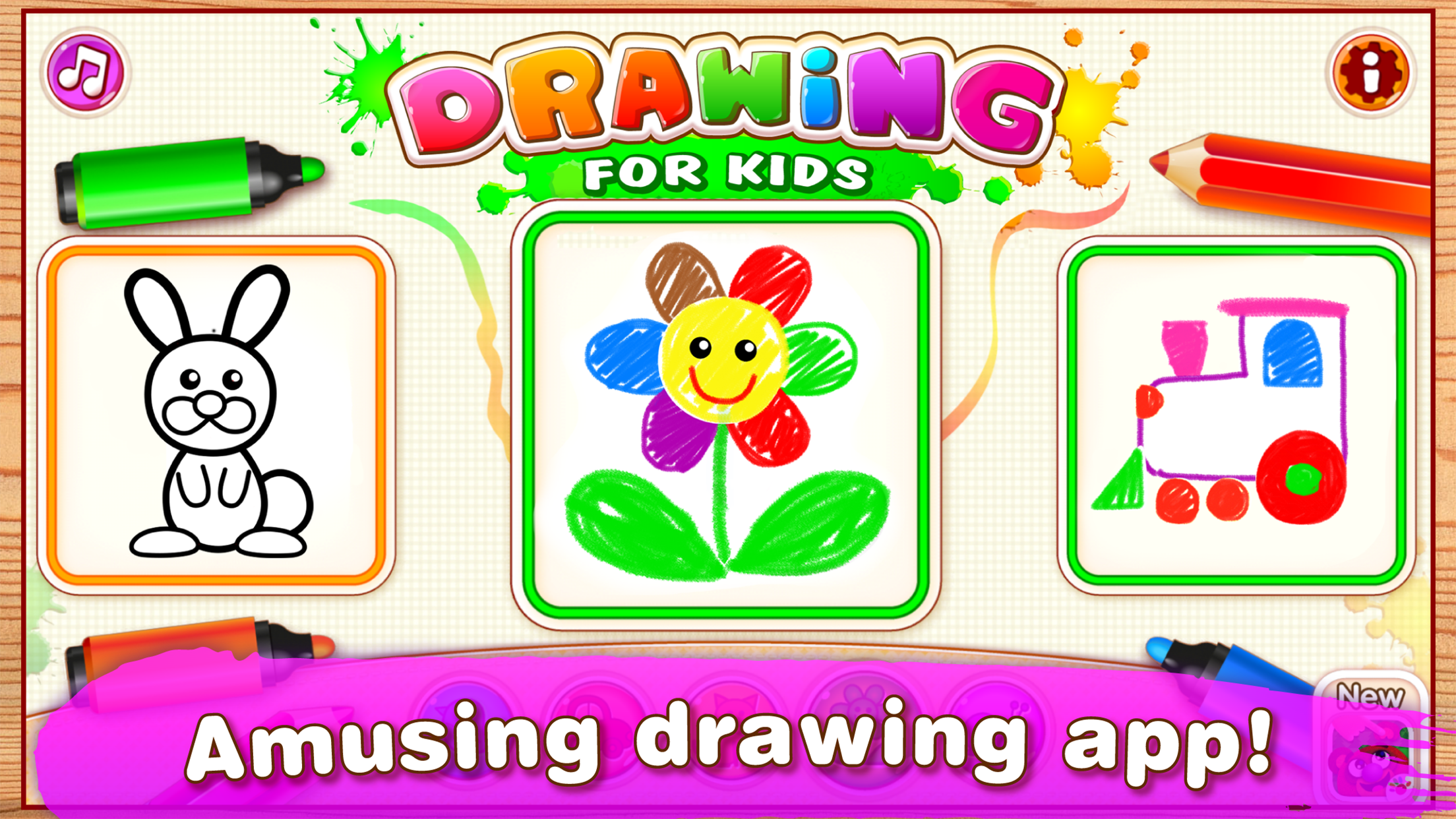 اسکرین شات 1 بازی Toddler Drawing Apps for Kids