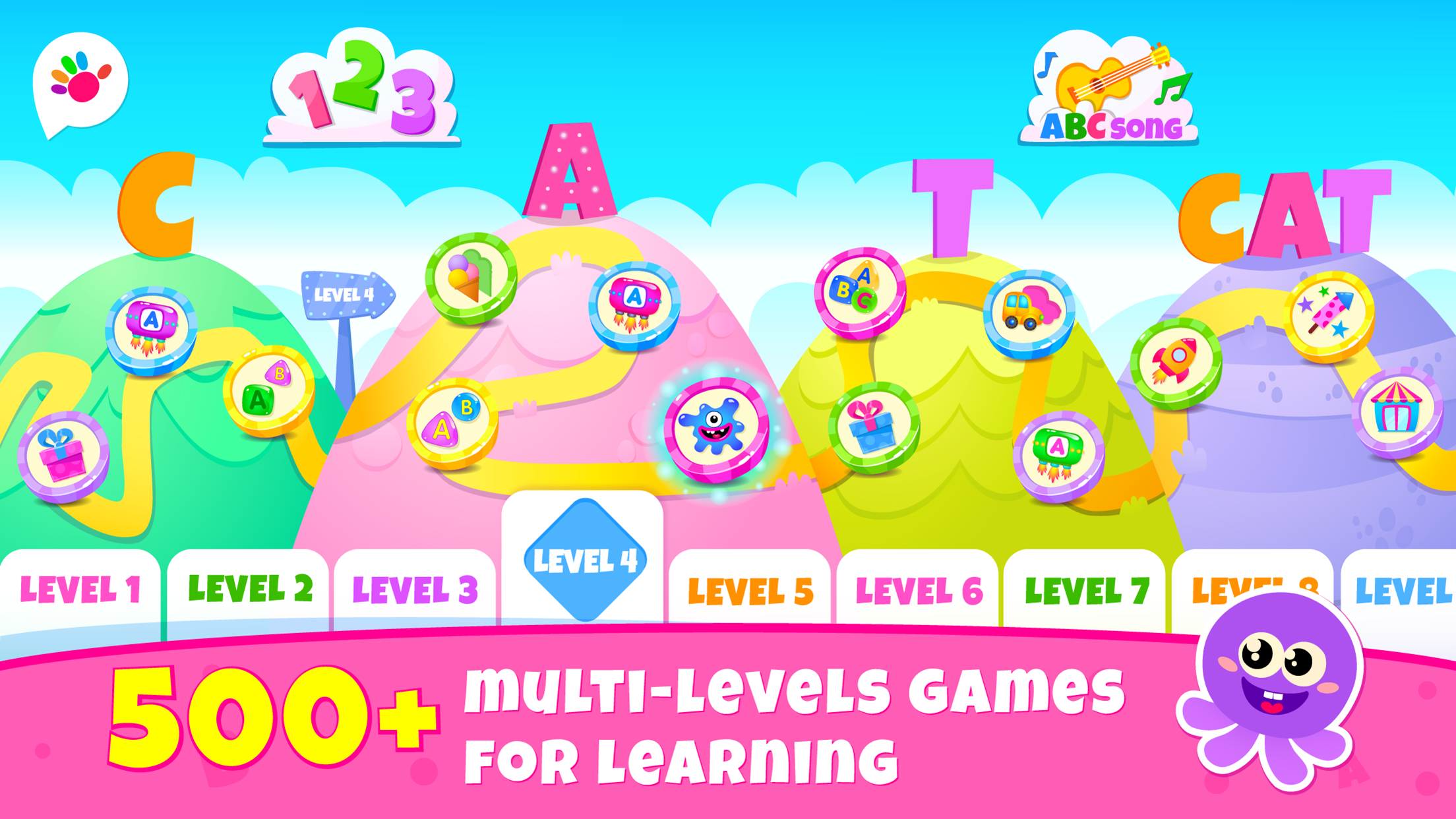 اسکرین شات 1 برنامه Learn ABC Reading Games for 3!