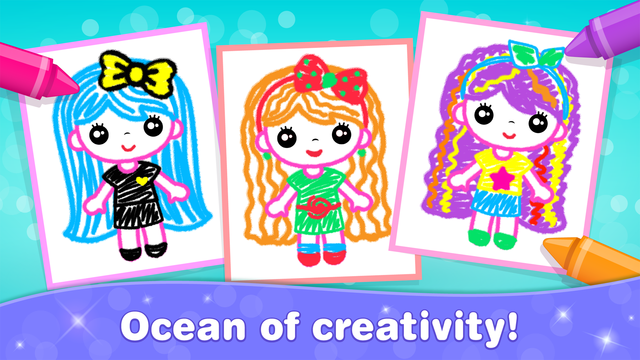 اسکرین شات 5 بازی Kids Coloring Games for Girls