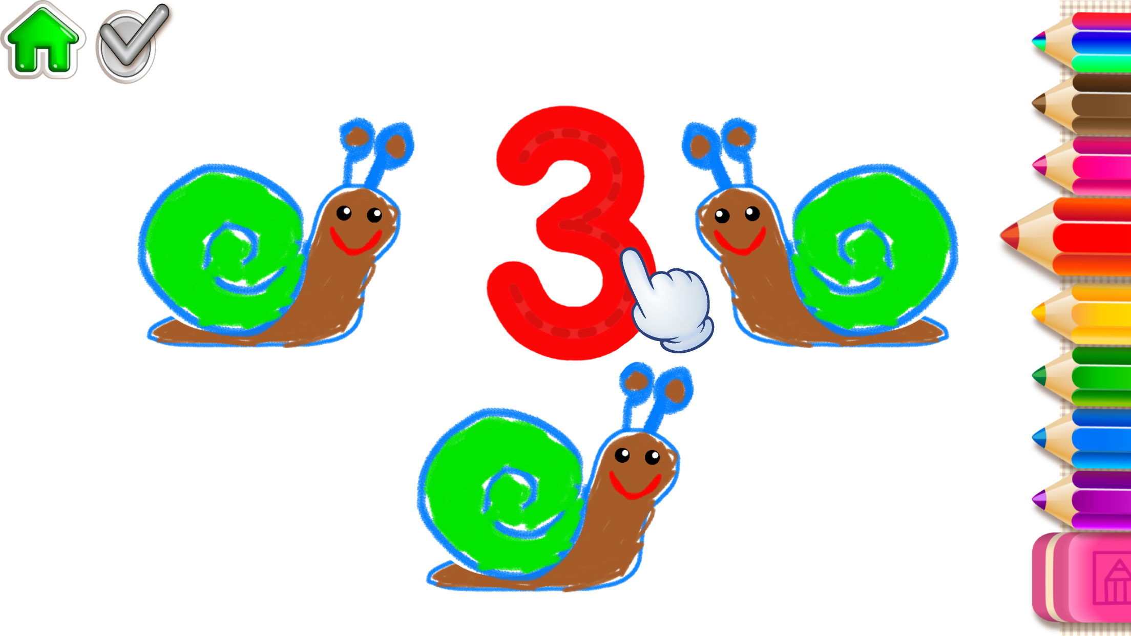 اسکرین شات 6 برنامه 123 Draw Kids! Toddler drawing