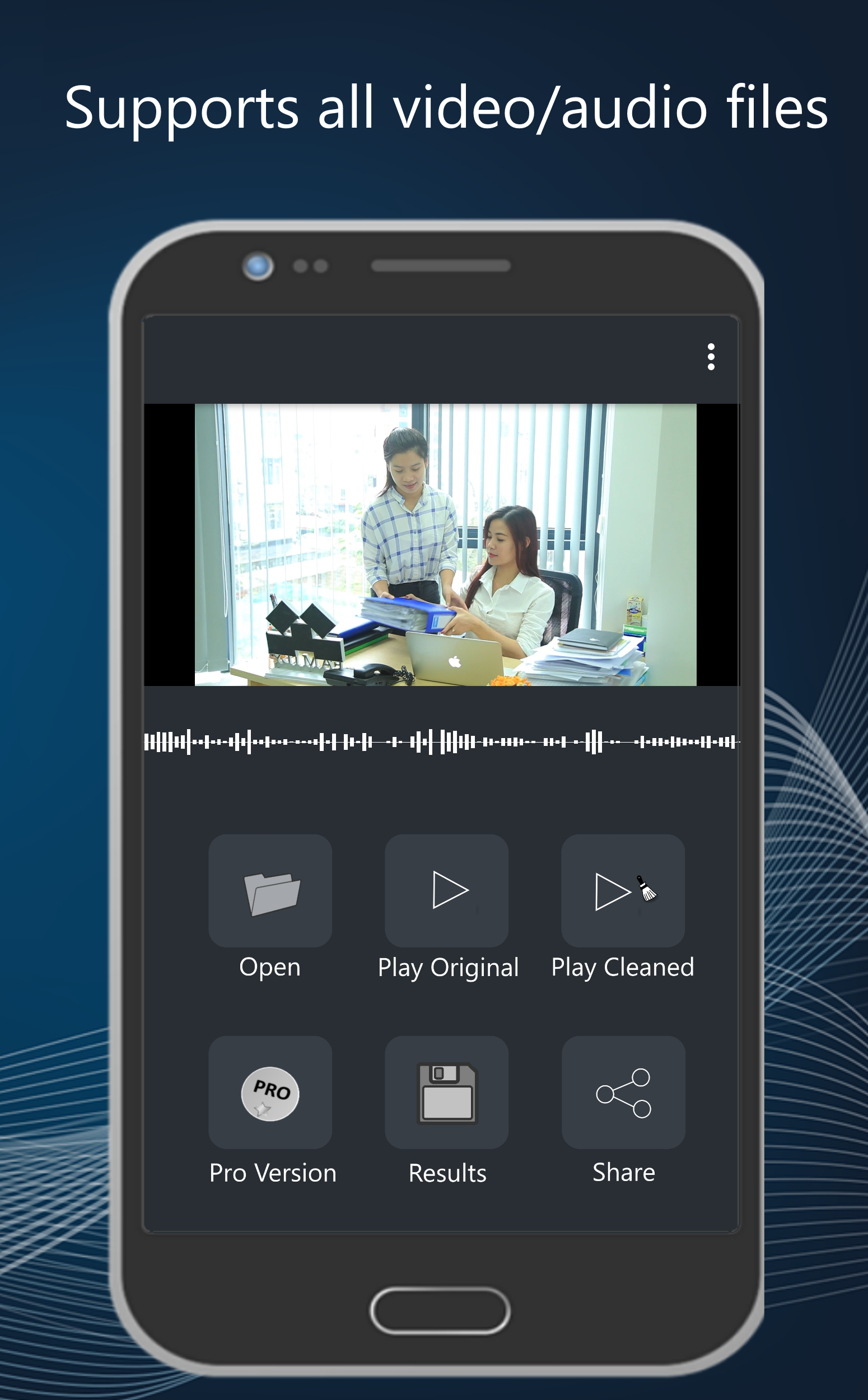 اسکرین شات 2 برنامه Video Noise Cleaner - ByeNoise