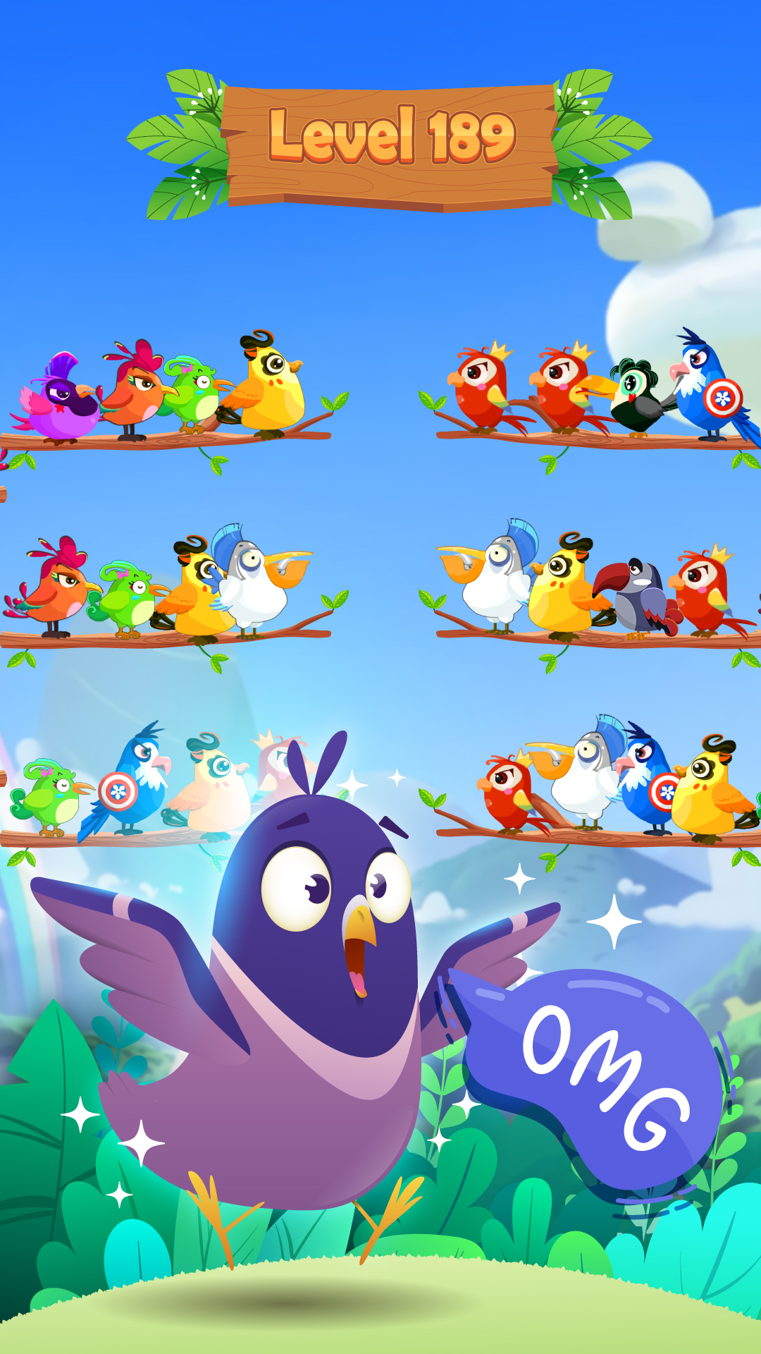 اسکرین شات 2 بازی Bird Sort Puzzle: Color Sort