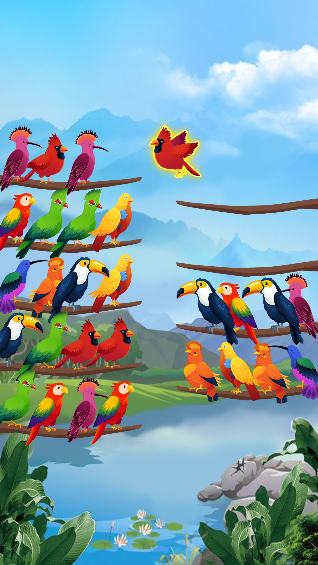اسکرین شات 1 بازی Bird Sort - Color Puzzle