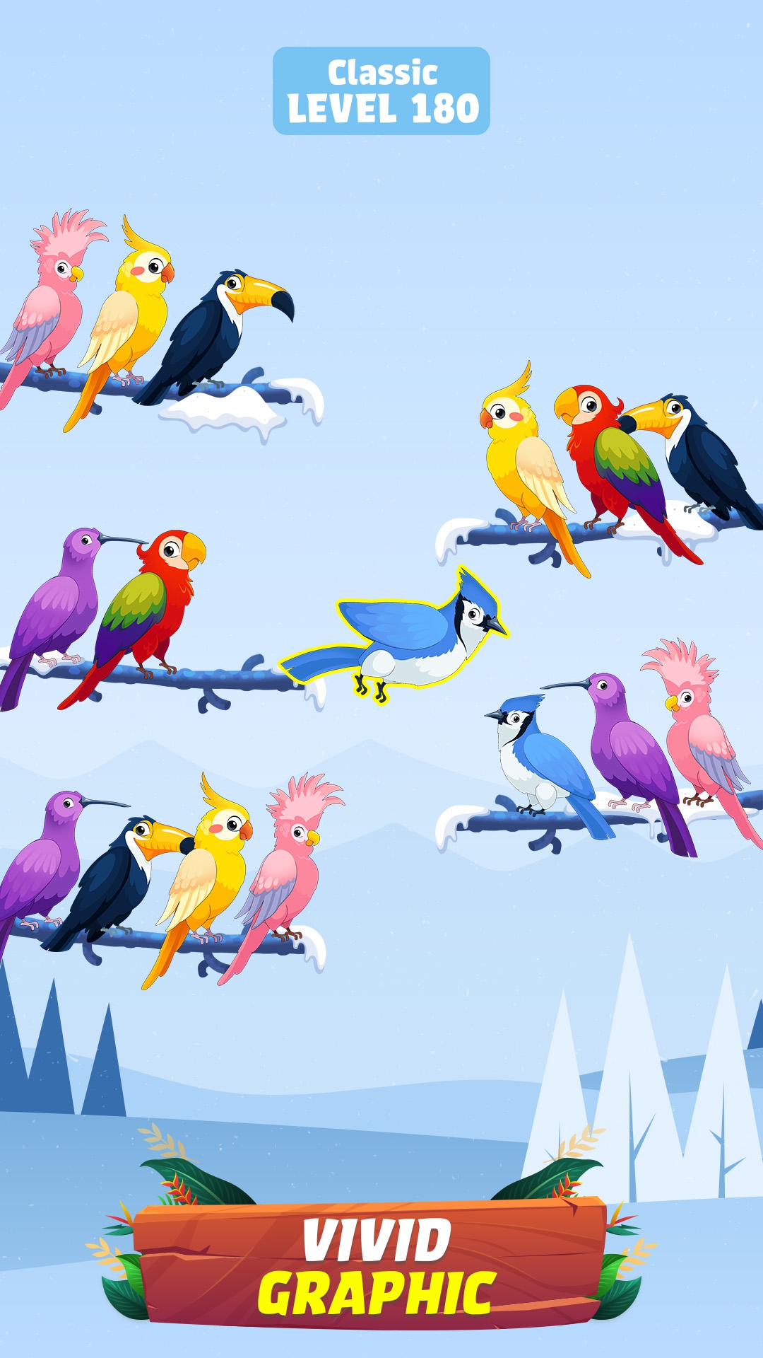 اسکرین شات 5 بازی Bird Sort - Color Birds Game