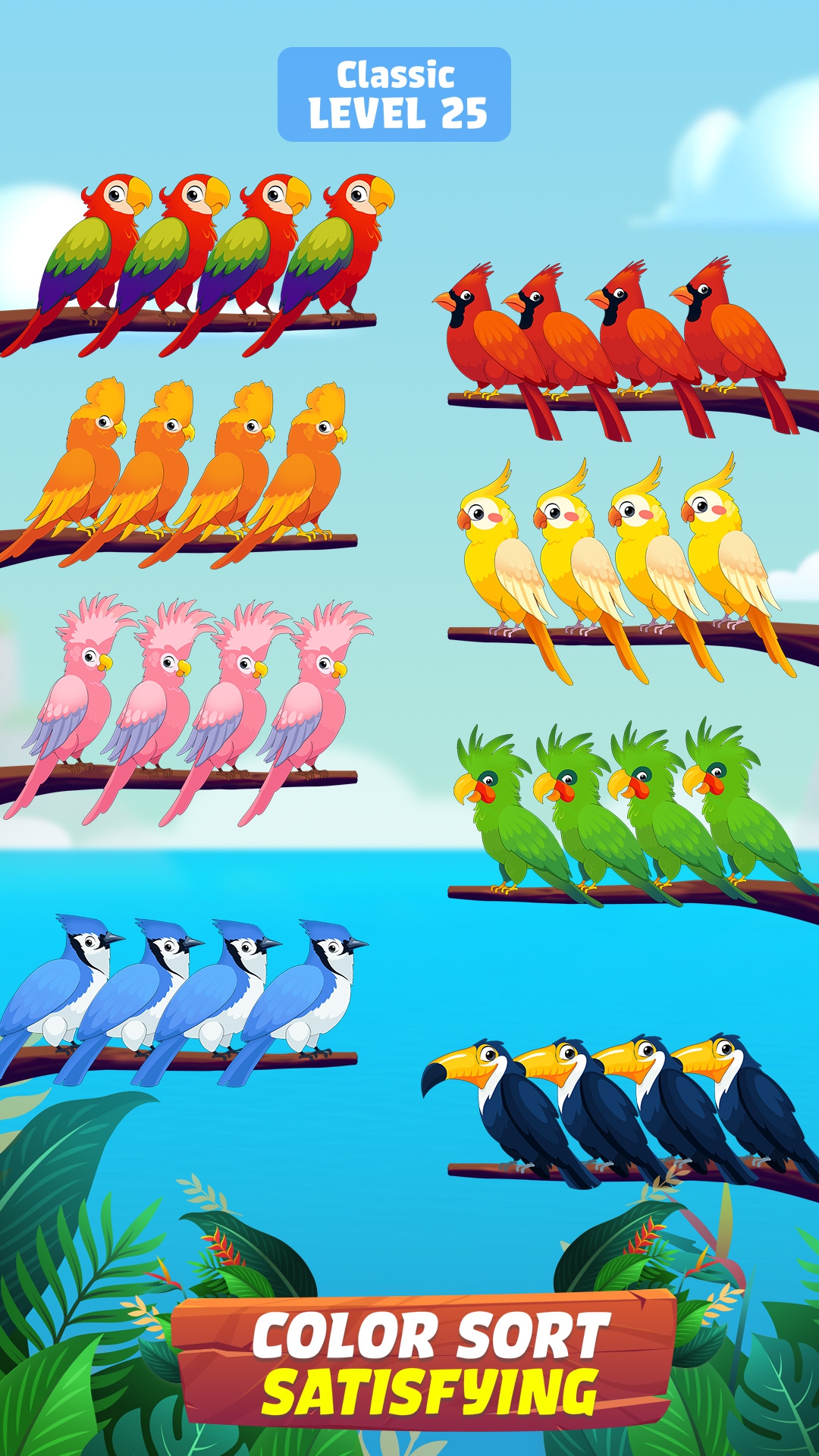 اسکرین شات 3 بازی Bird Sort - Color Birds Game