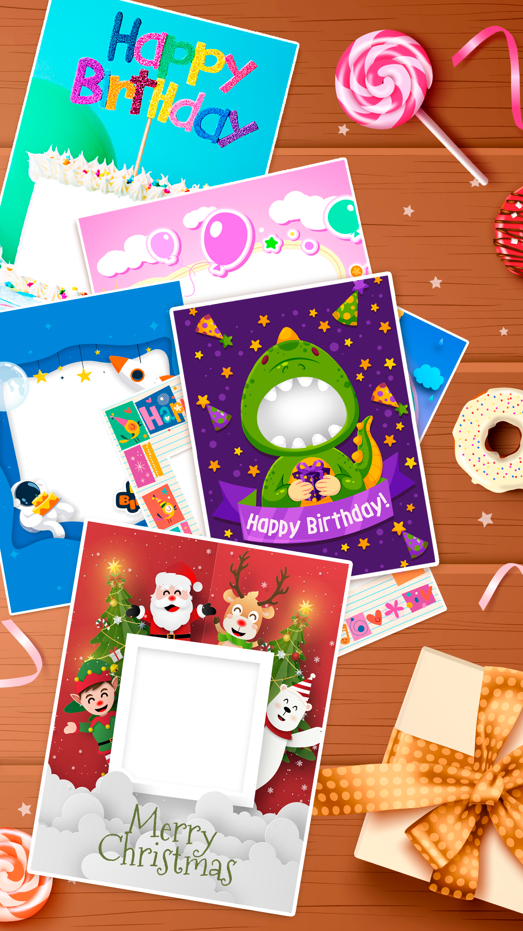 اسکرین شات 1 برنامه Birthday cards - Photo frames