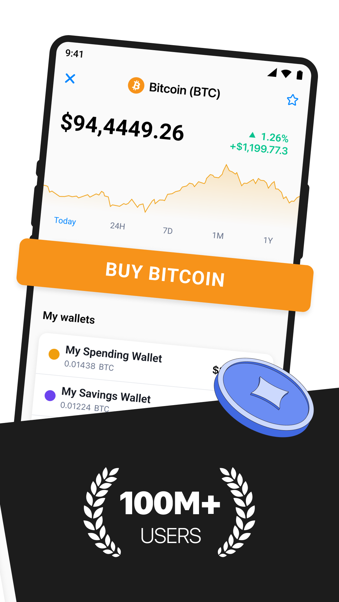 اسکرین شات 2 برنامه Bitcoin.com Wallet: Buy, Sell