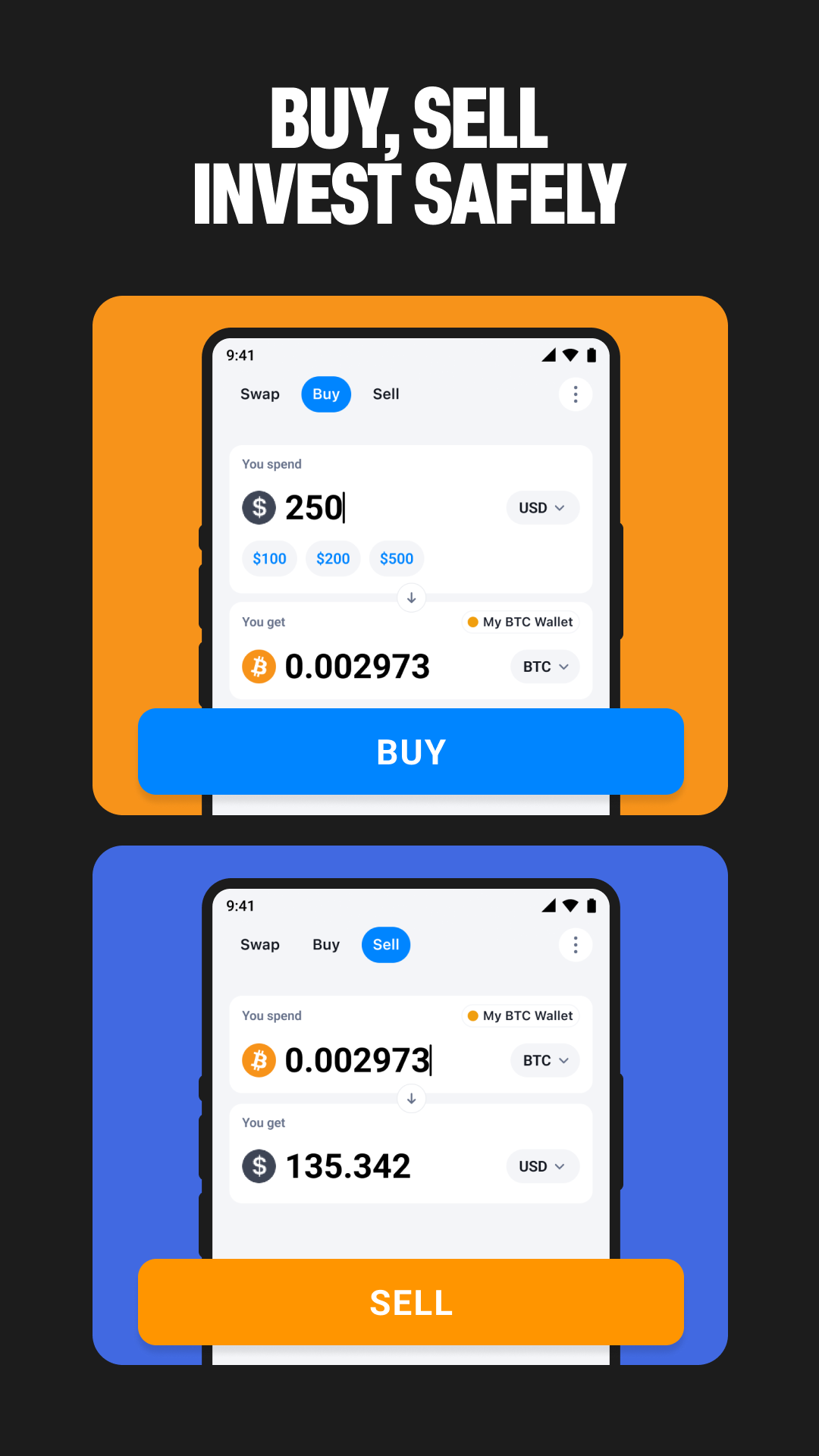 اسکرین شات 3 برنامه Bitcoin.com Wallet: Buy, Sell
