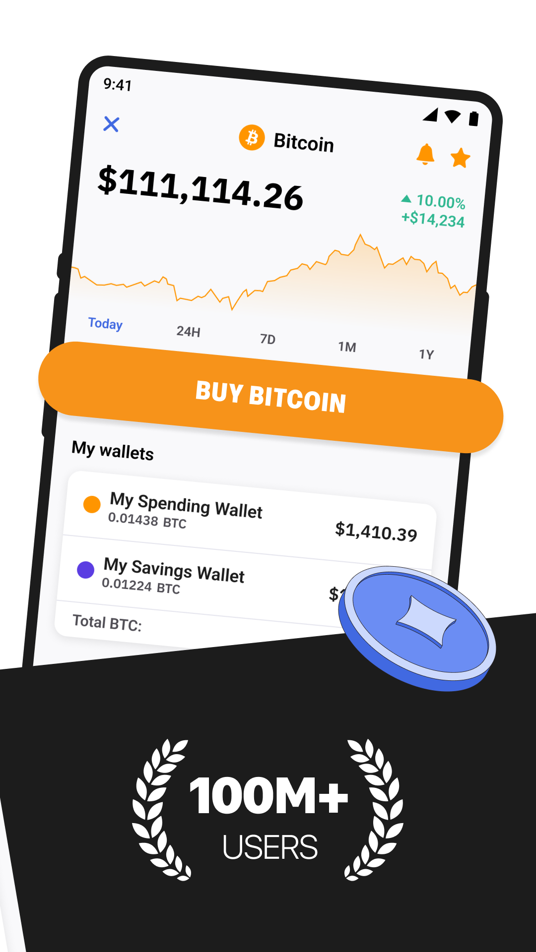 اسکرین شات 2 برنامه Bitcoin.com Wallet: Buy, Sell
