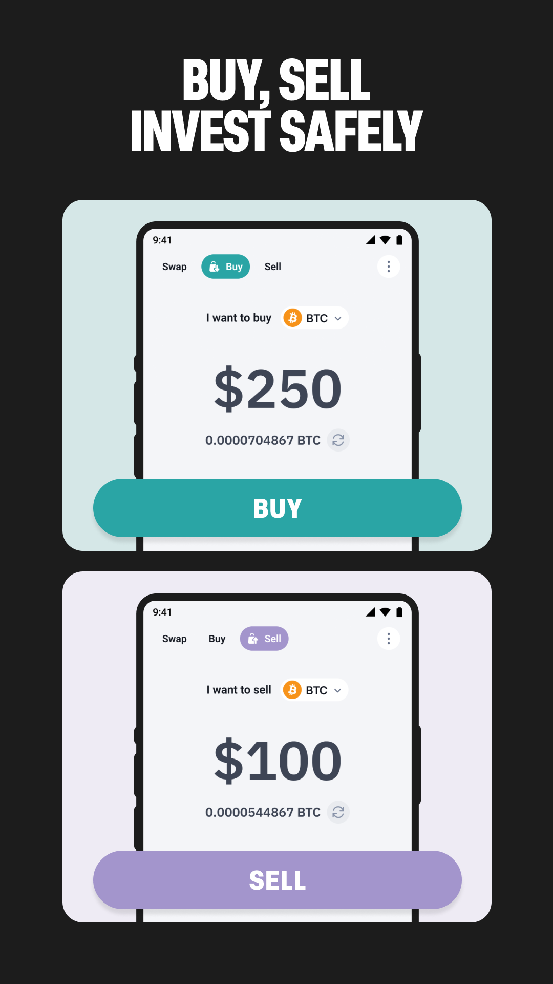 اسکرین شات 3 برنامه Bitcoin.com Wallet: Buy, Sell