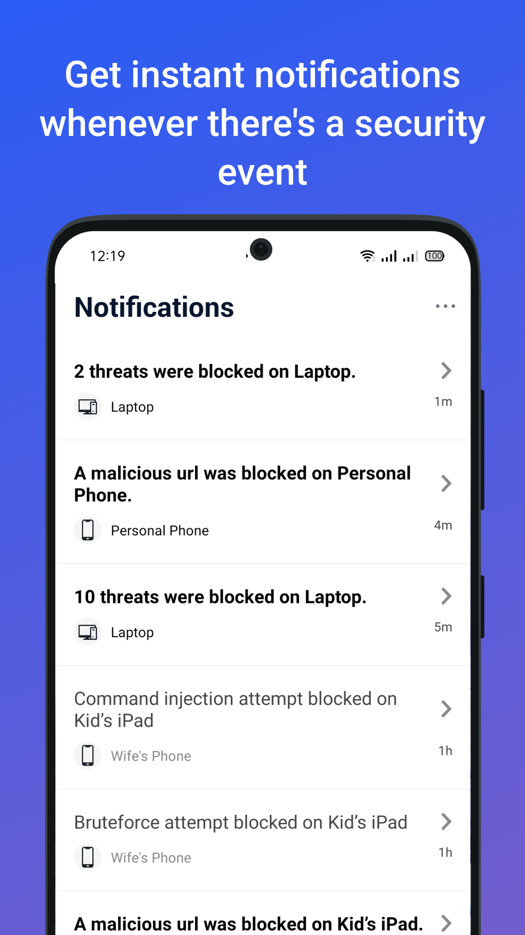 اسکرین شات 4 برنامه Bitdefender Central