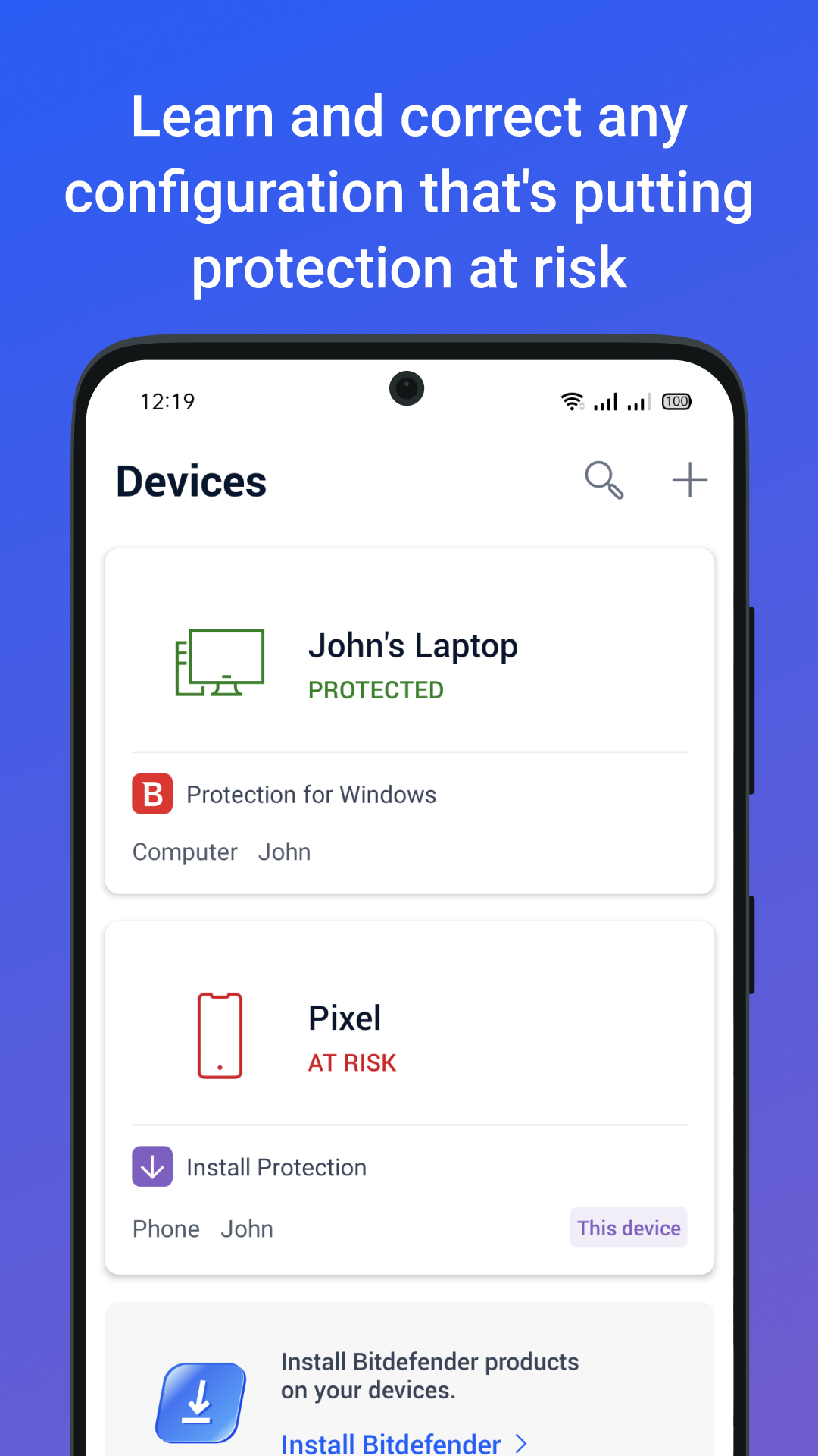 اسکرین شات 5 برنامه Bitdefender Central