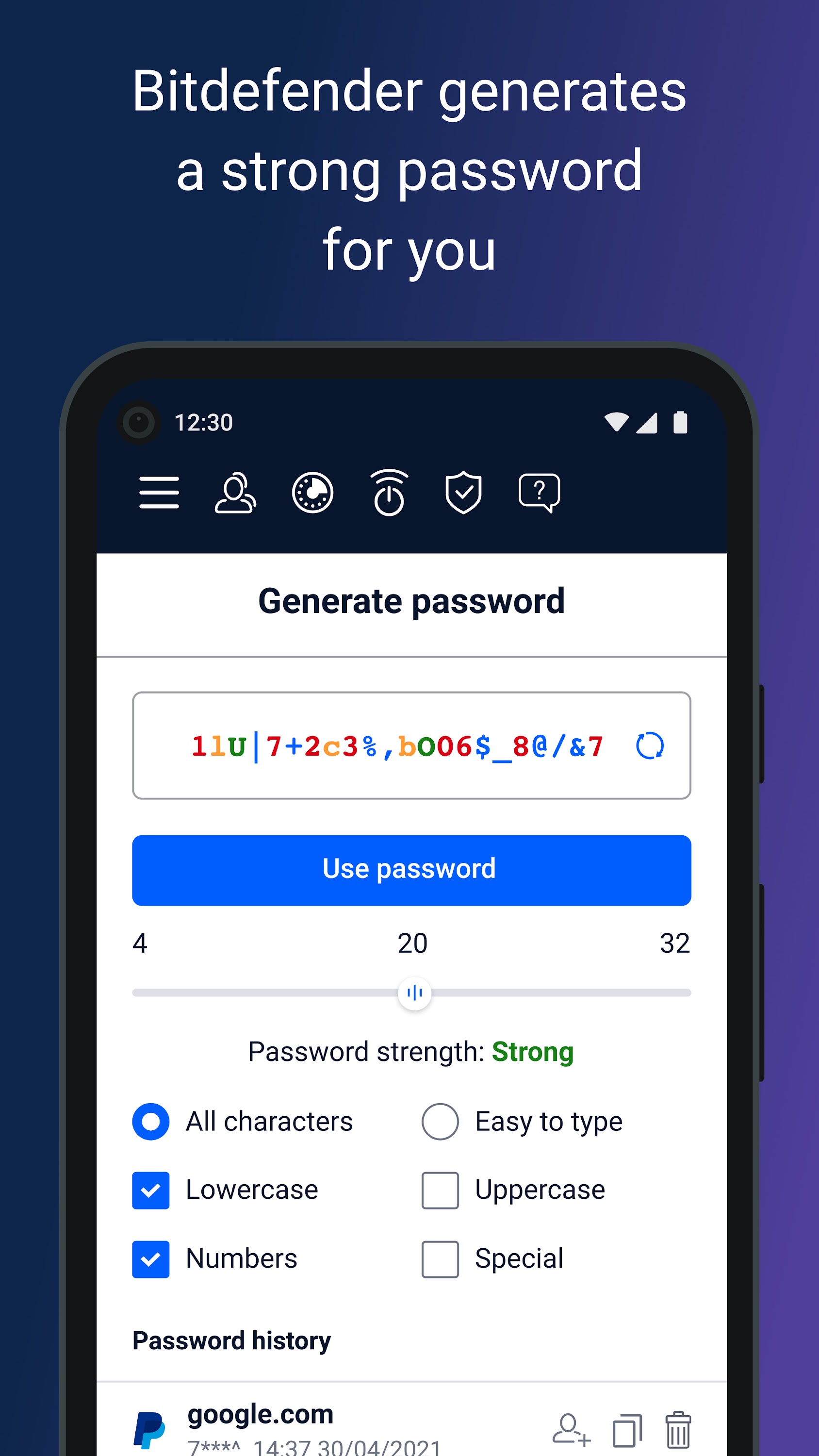 اسکرین شات 3 برنامه Bitdefender Password Manager