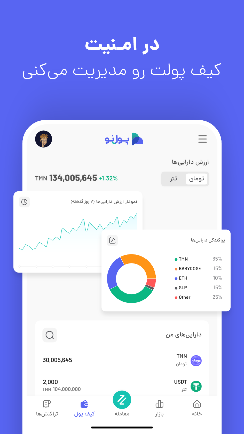 اسکرین شات 4 برنامه پول نو | صرافی ارز دیجیتال