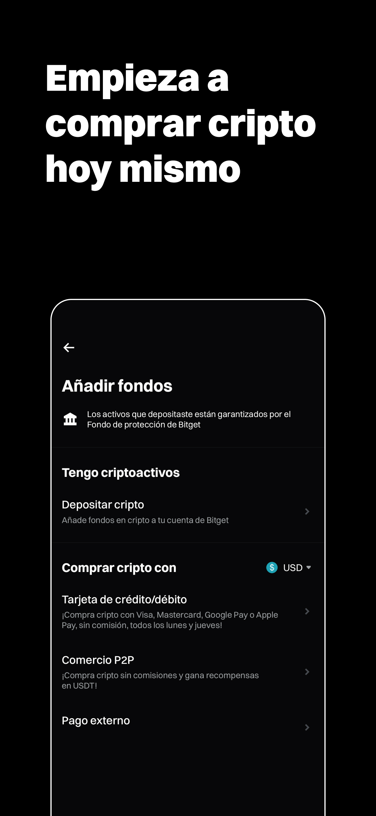 اسکرین شات 6 برنامه Bitget - Tradea BTC y cripto