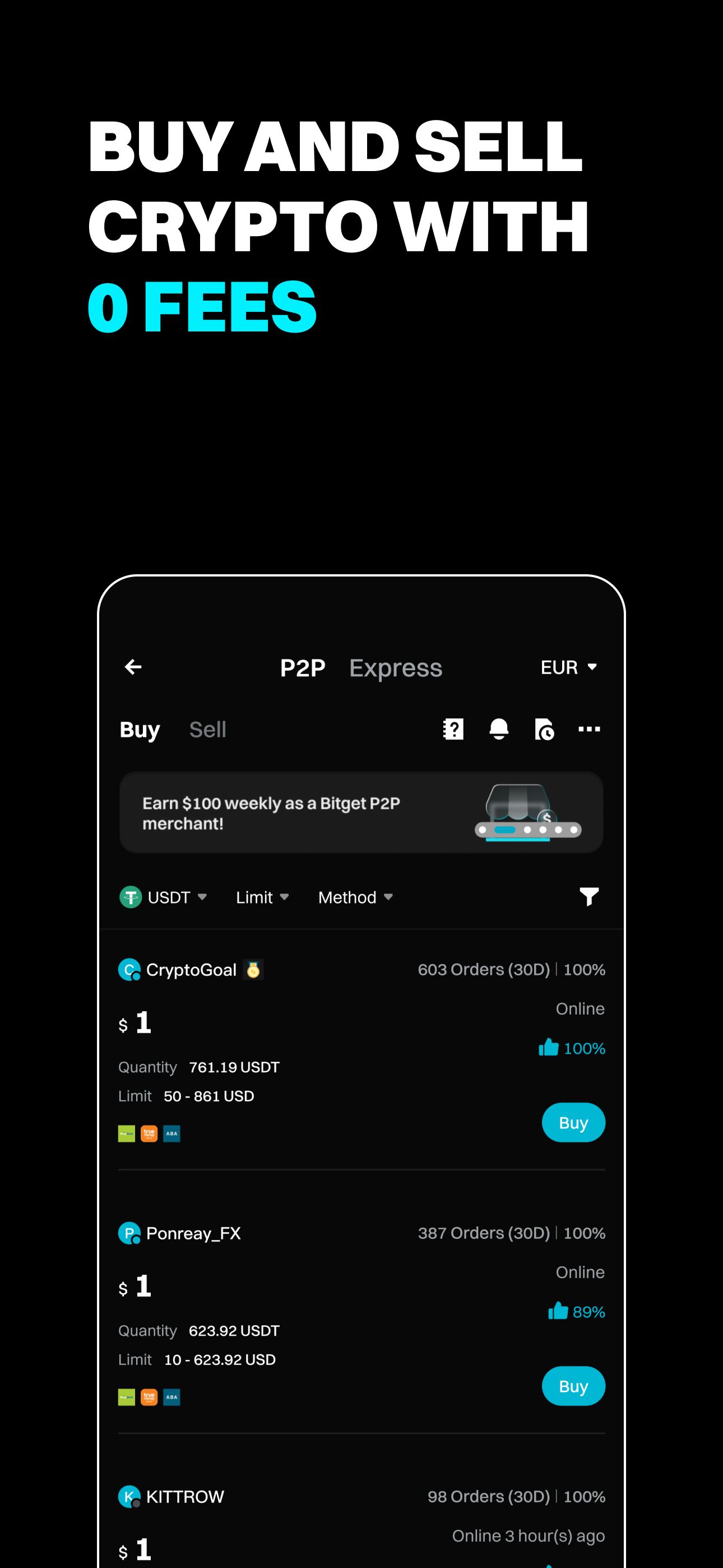 اسکرین شات 6 برنامه Bitget - Buy & Sell Crypto
