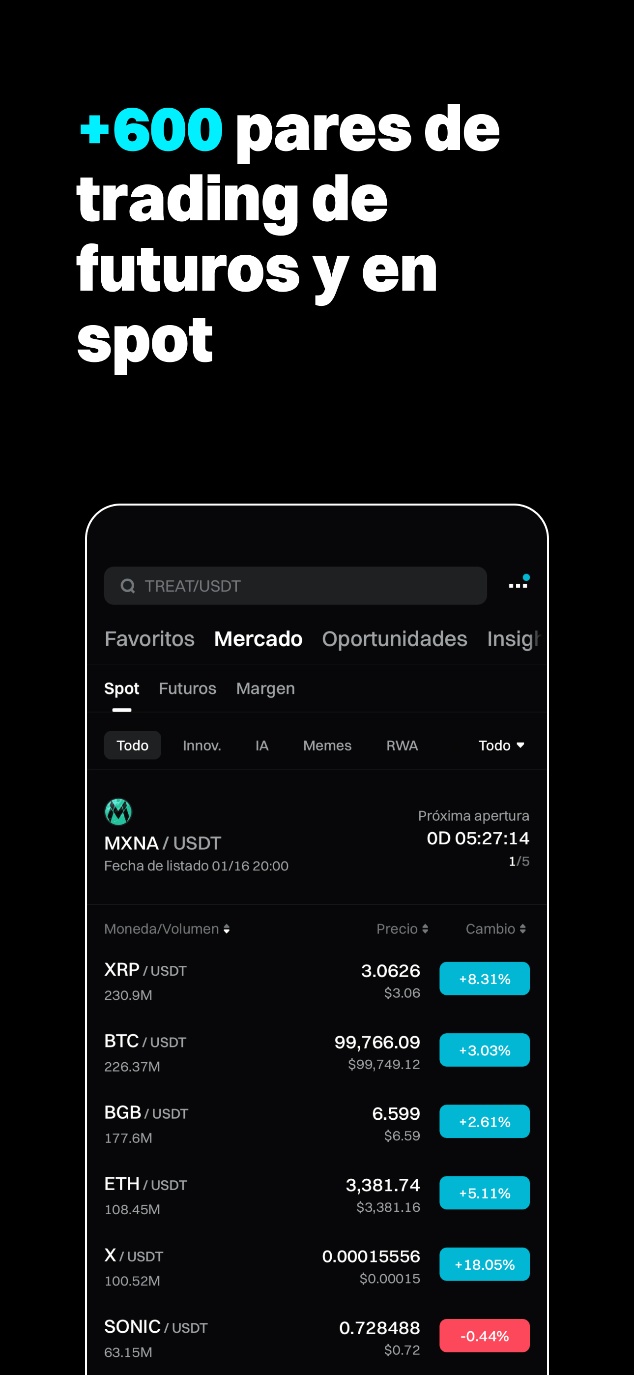 اسکرین شات 4 برنامه Bitget - Tradea BTC y cripto