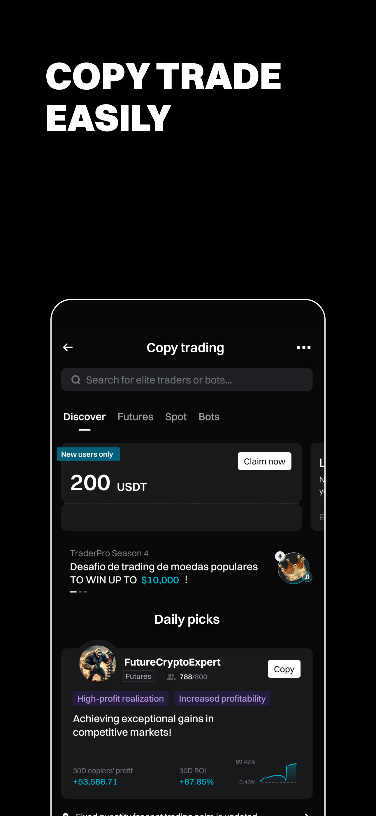 اسکرین شات 4 برنامه Bitget - Buy & Sell Crypto