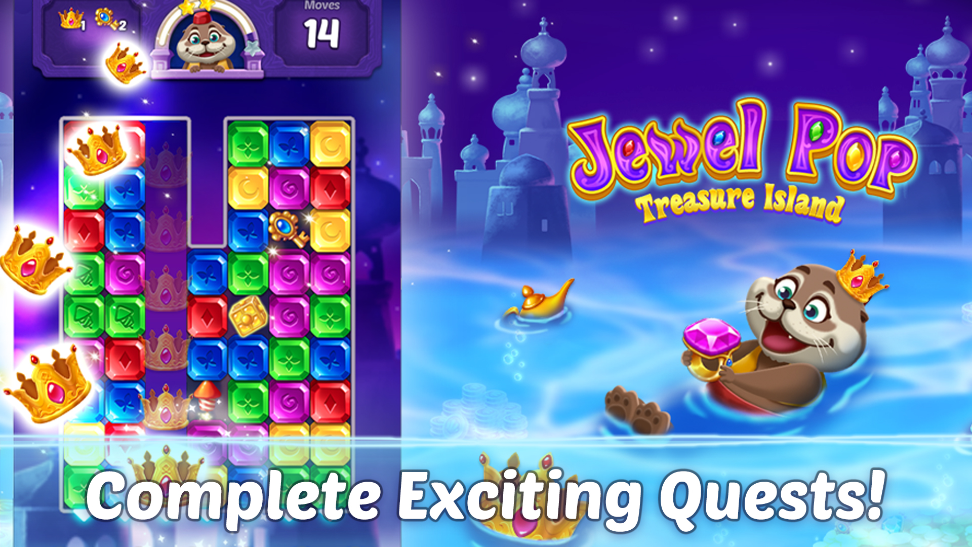 اسکرین شات 2 بازی Jewel Pop: Treasure Island