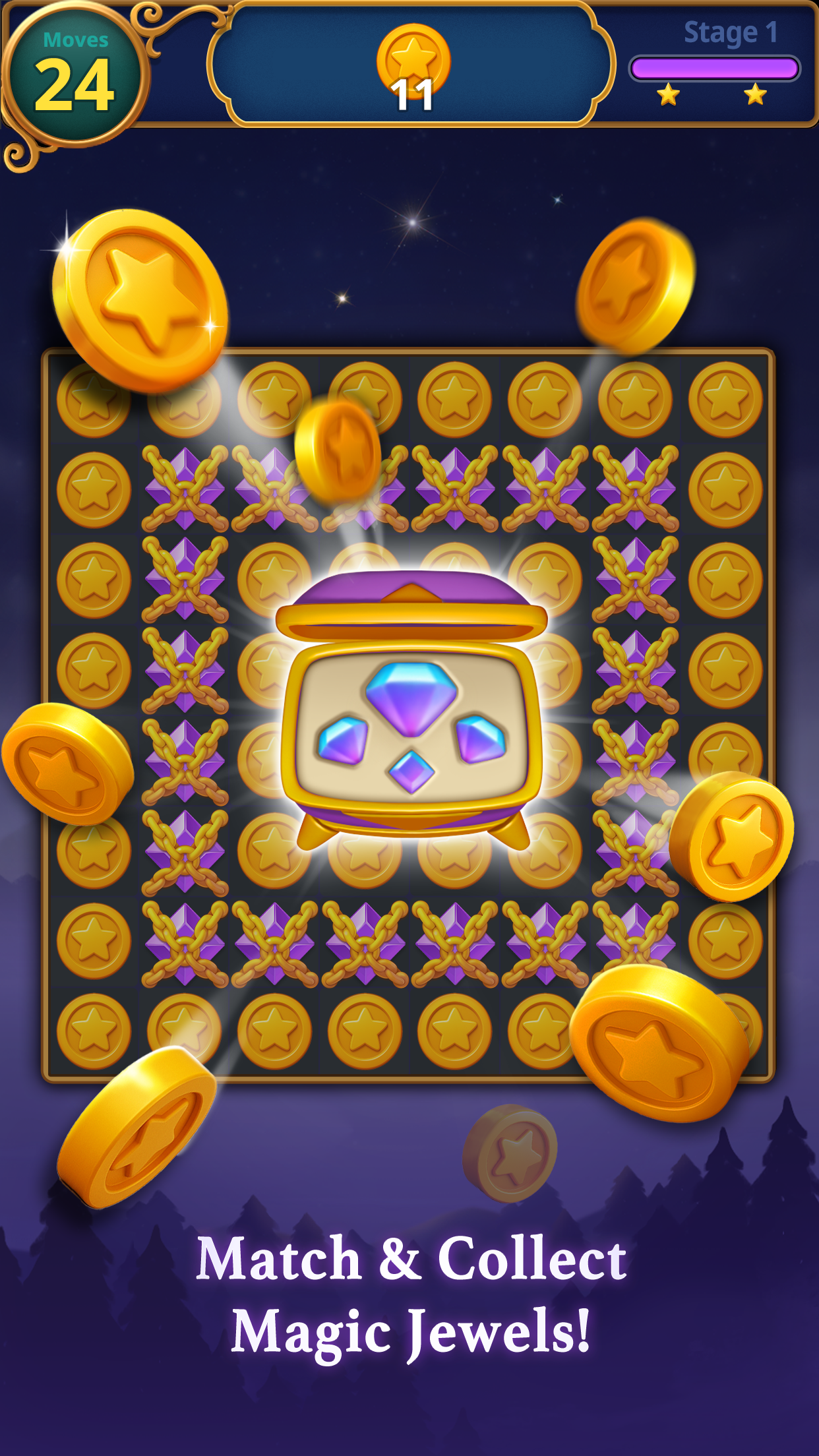 اسکرین شات 1 بازی Jewels Magic: Mystery Match3
