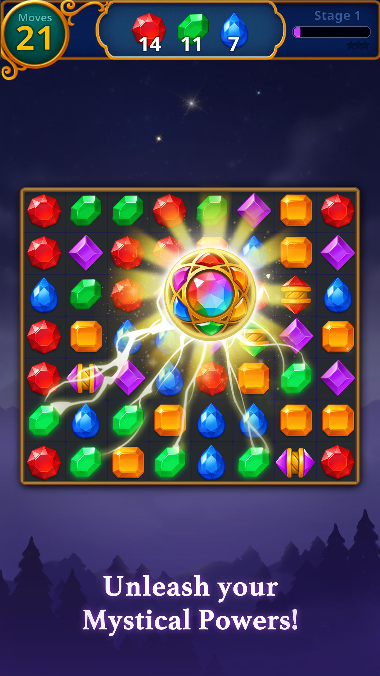اسکرین شات 2 بازی Jewels Magic: Mystery Match3