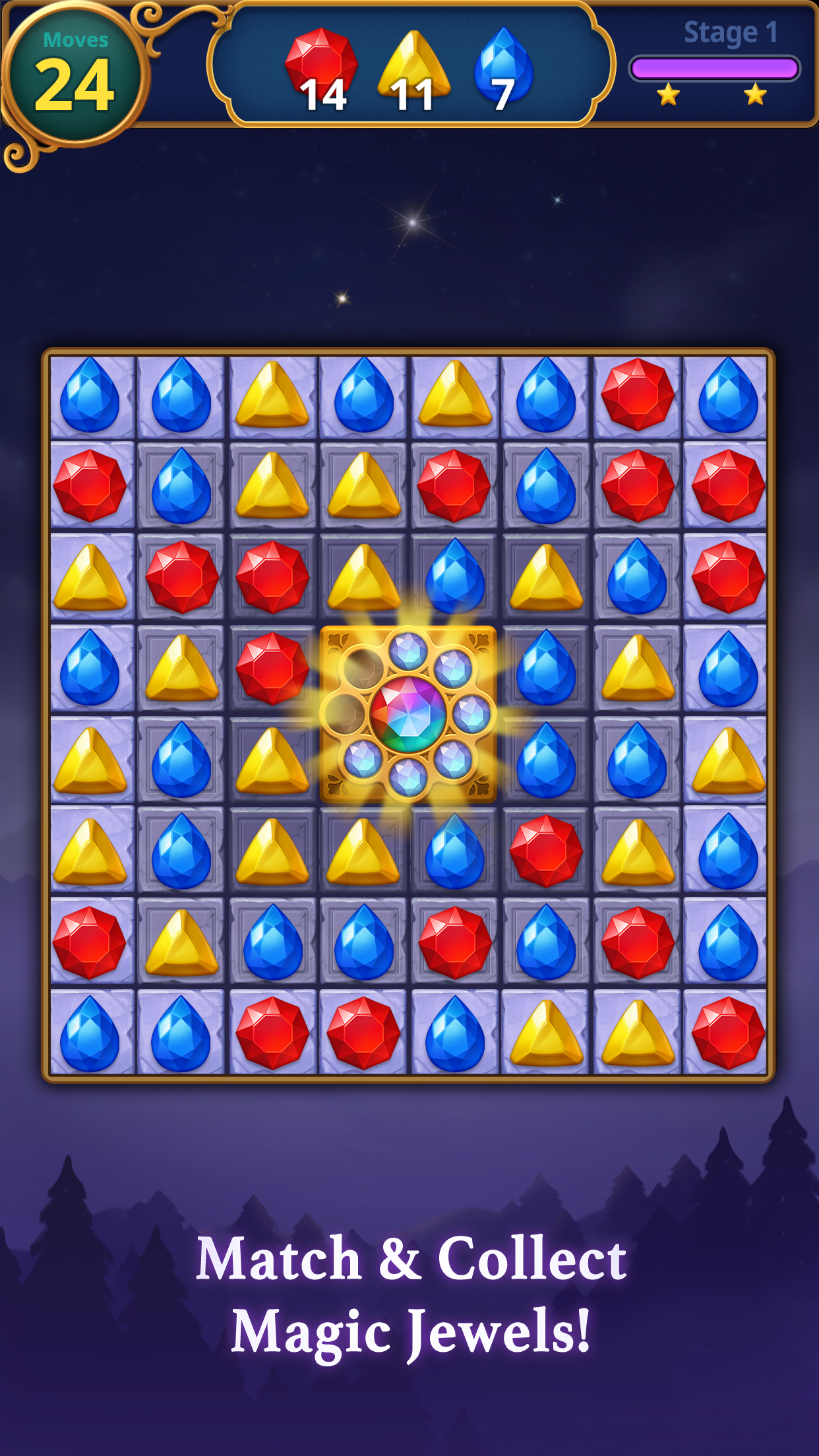 اسکرین شات 1 بازی Jewels Magic: Mystery Match3