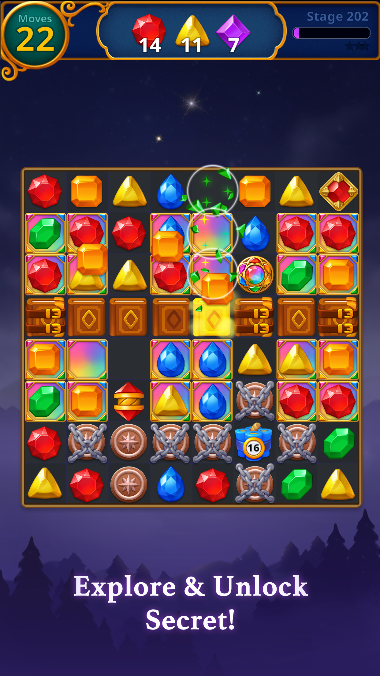 اسکرین شات 3 بازی Jewels Magic: Mystery Match3