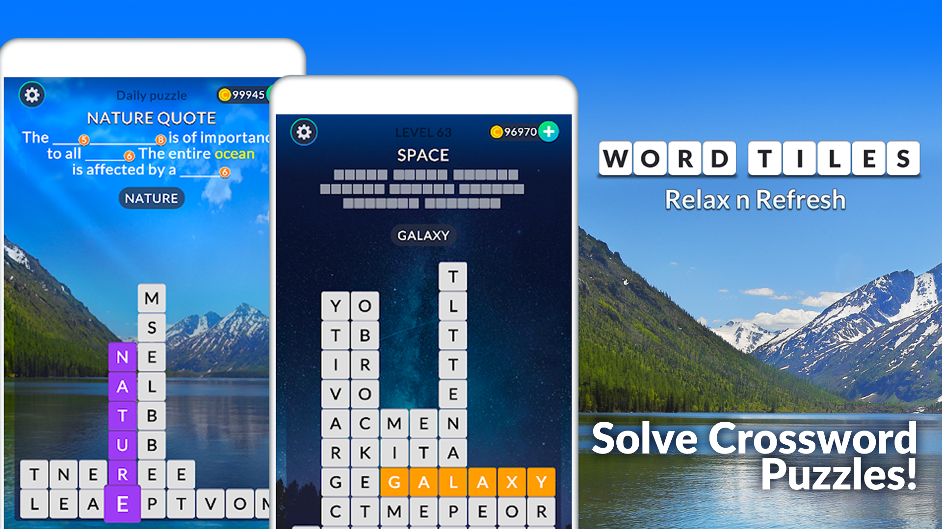 اسکرین شات 2 بازی Word Tiles: Relax n Refresh