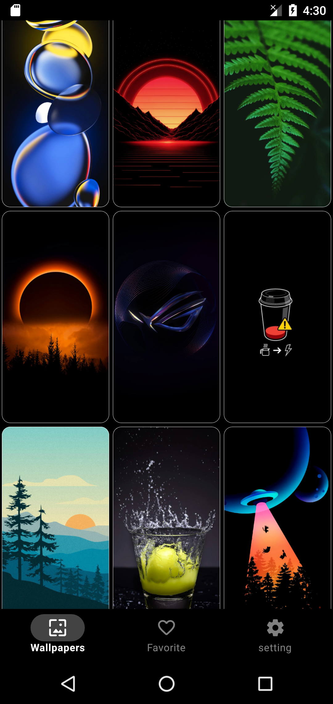 اسکرین شات 2 برنامه Black Wallpaper