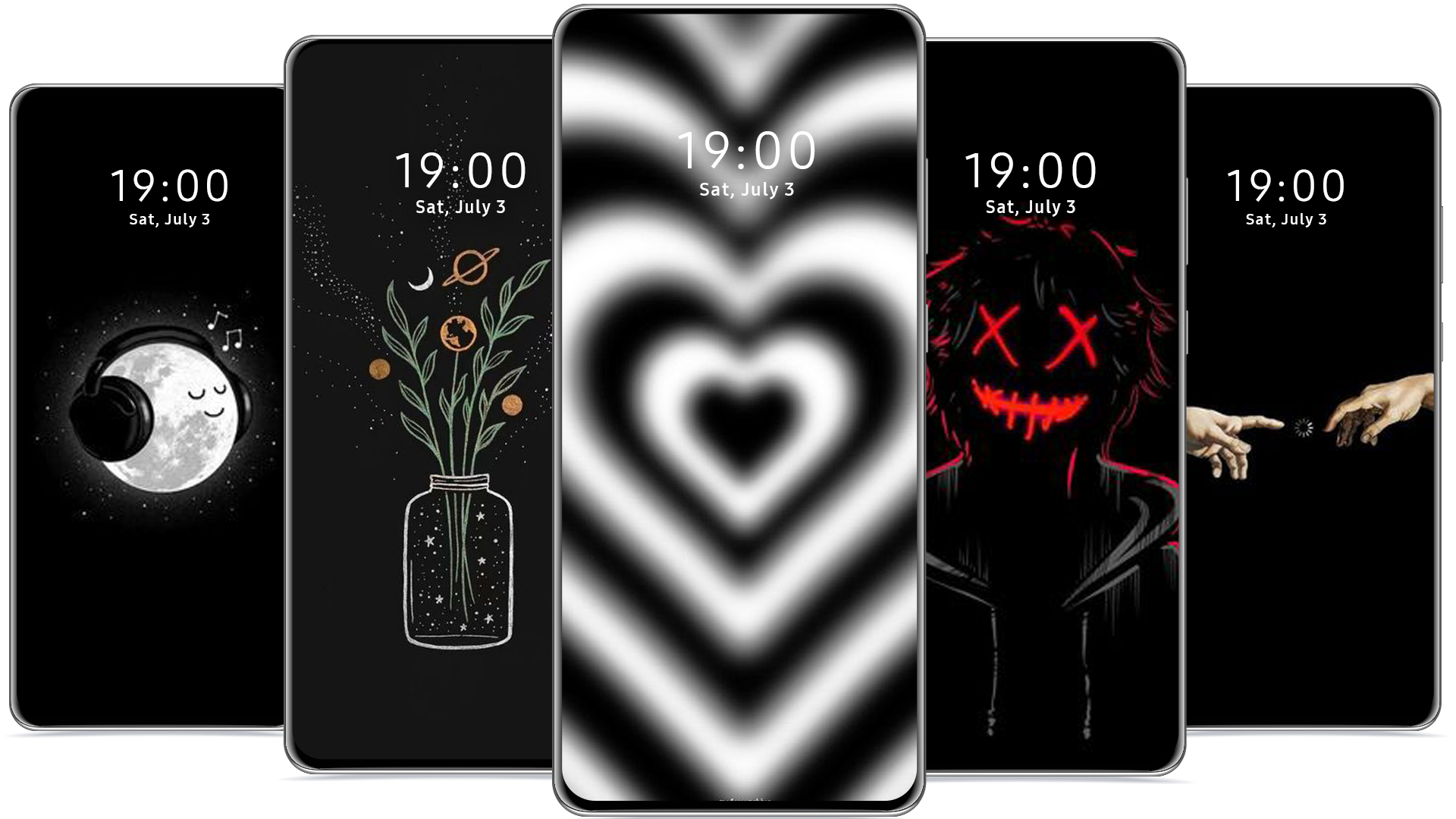 اسکرین شات 2 برنامه Black Aesthetic Wallpaper