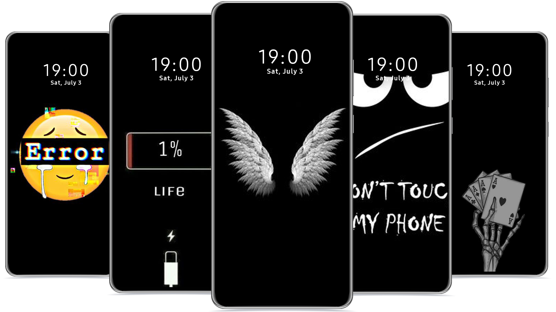 اسکرین شات 5 برنامه Black Aesthetic Wallpaper