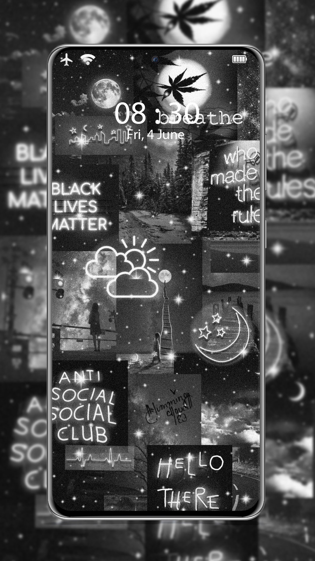 اسکرین شات برنامه Black aesthetic wallpapers 3