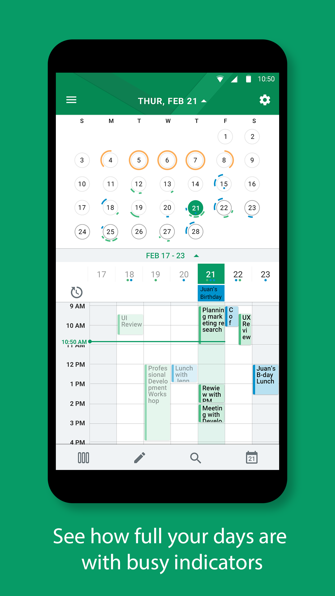 اسکرین شات 2 برنامه BlackBerry Hub+ Calendar