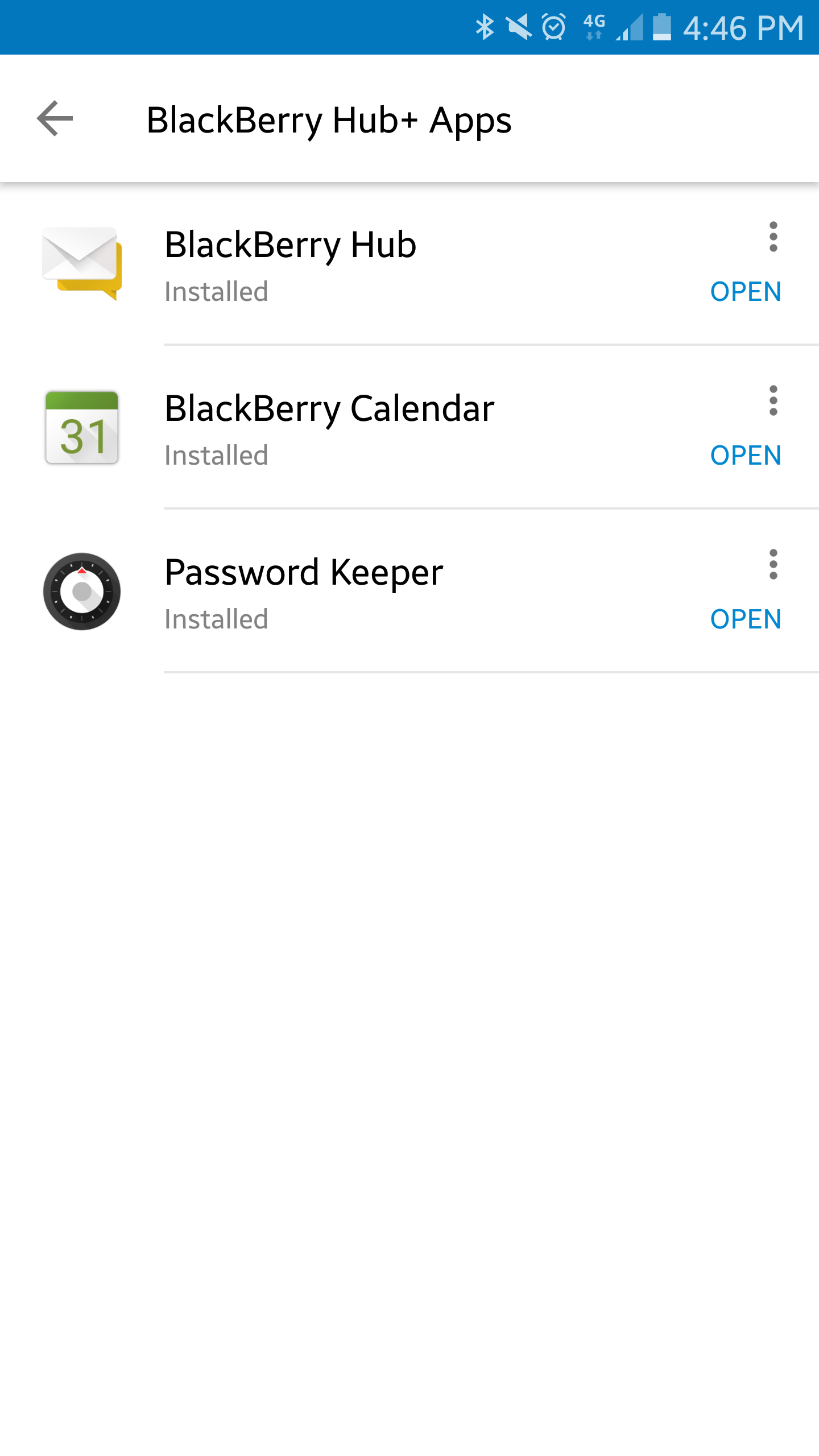 اسکرین شات 2 برنامه BlackBerry Hub+ Services