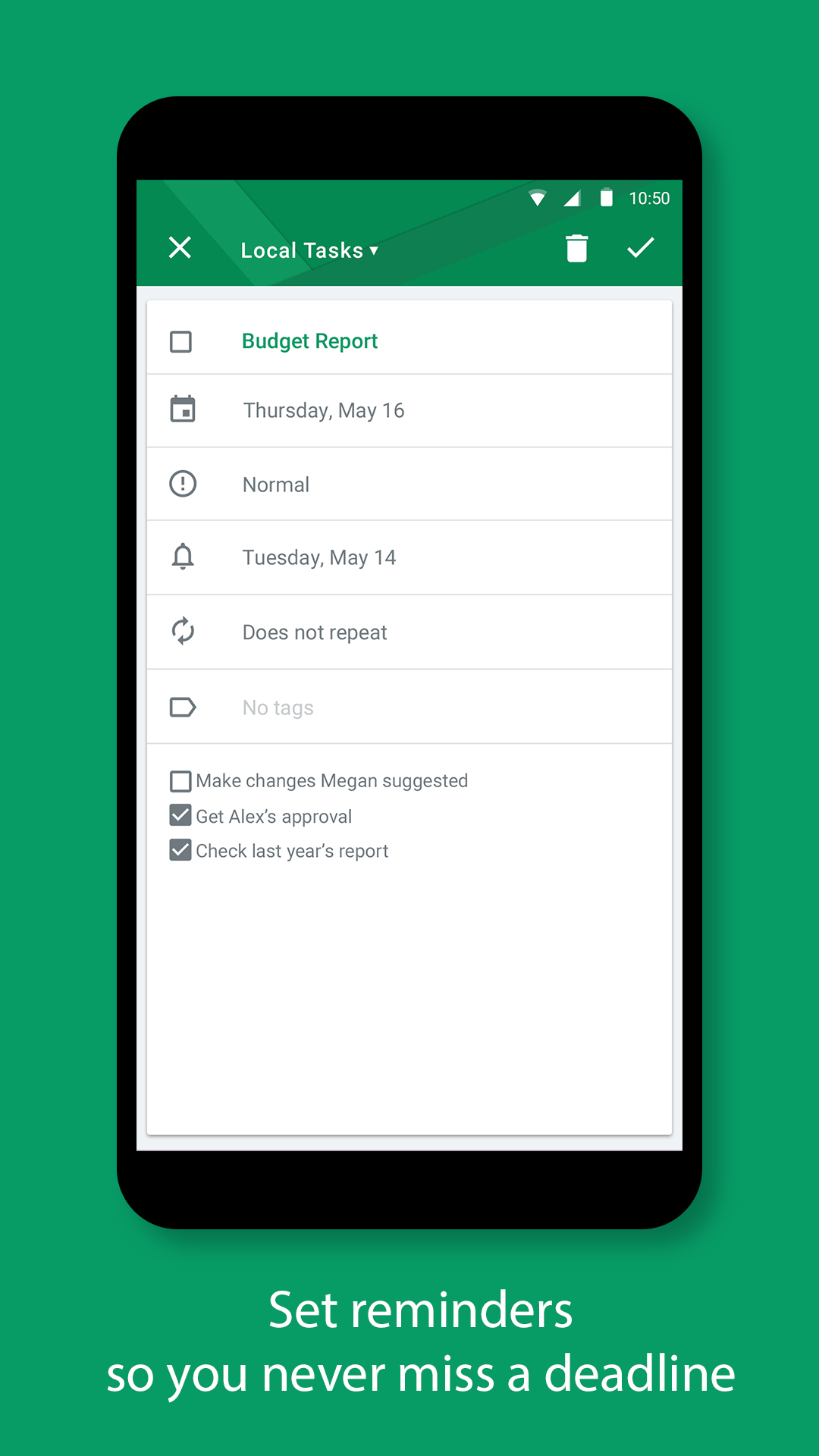 اسکرین شات 3 برنامه BlackBerry Hub+ Tasks