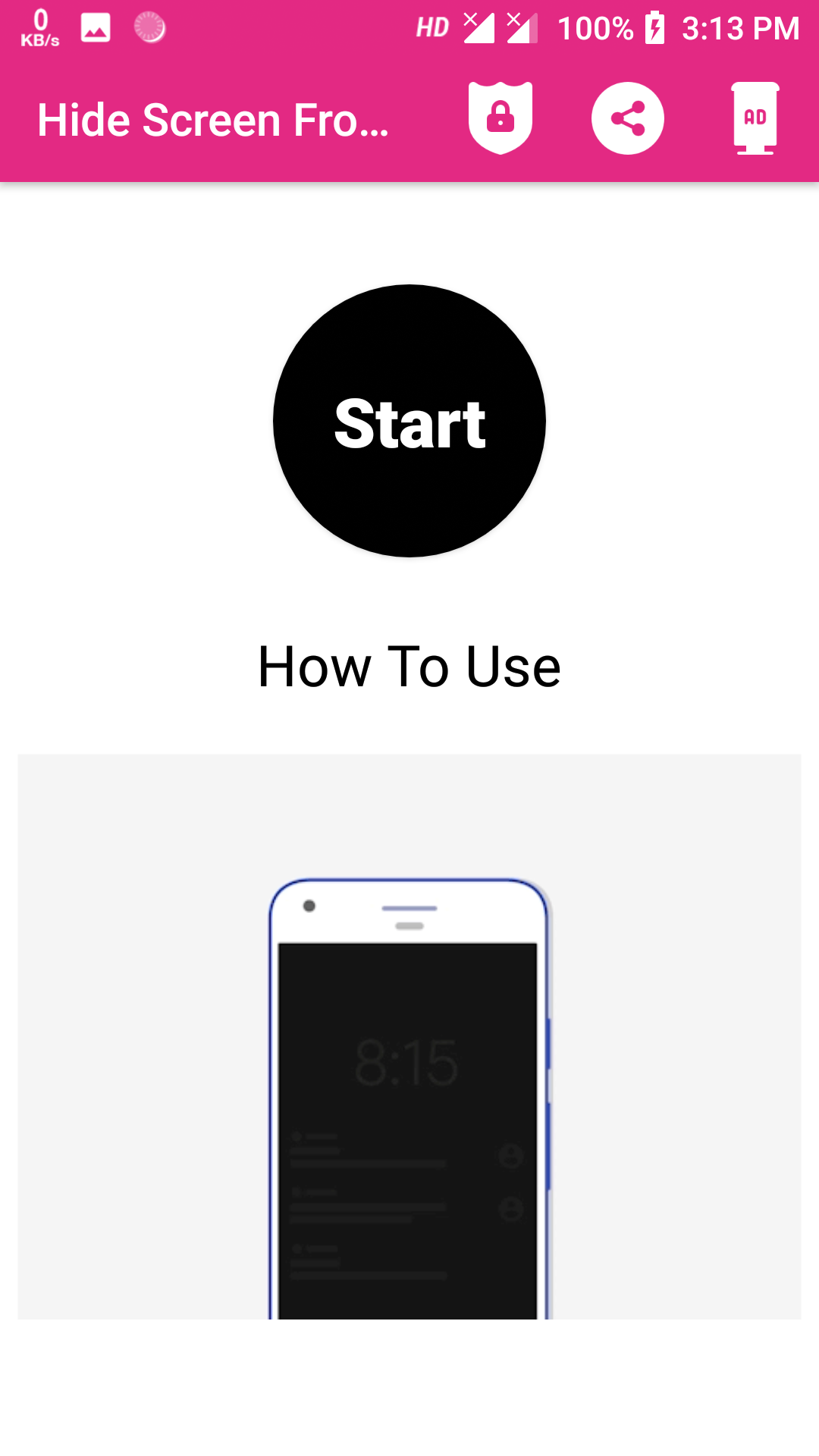 اسکرین شات 2 برنامه Hide Screen