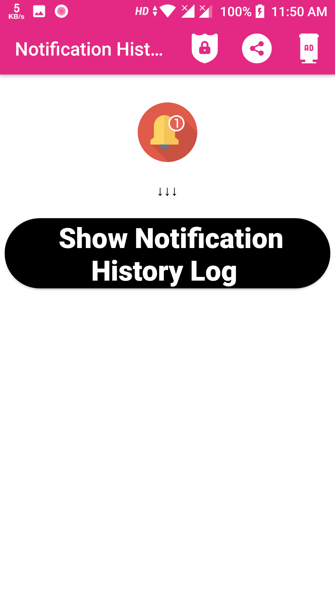 اسکرین شات 2 برنامه Old Notification Log
