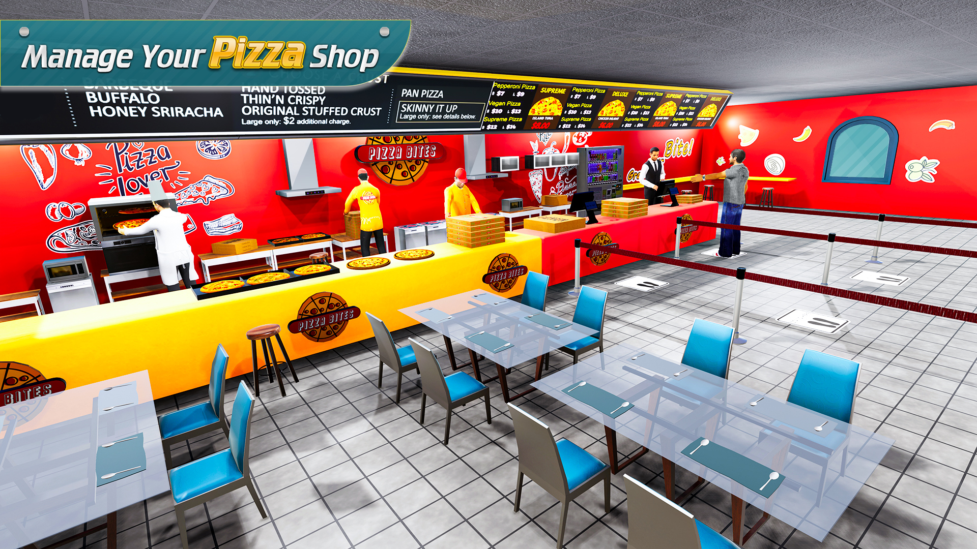 اسکرین شات 3 بازی Pizza Shop Restaurant Sim 2022