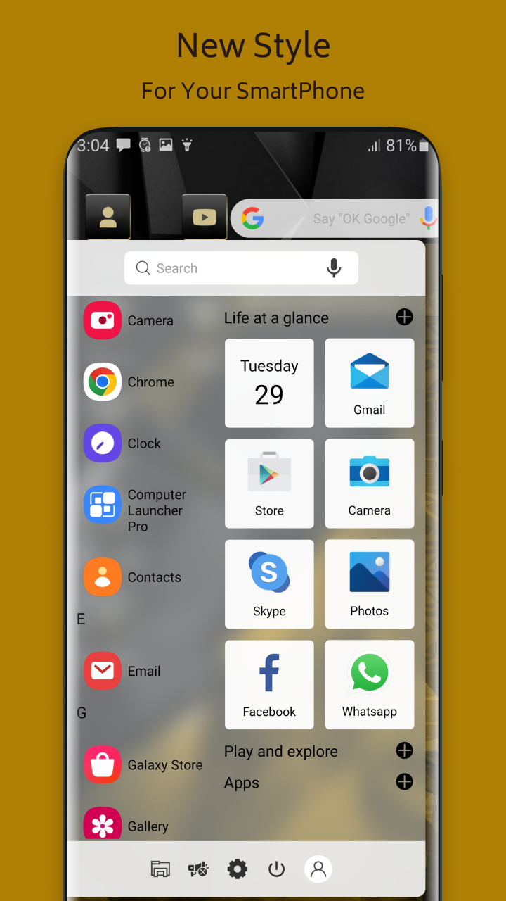 اسکرین شات 3 برنامه Black Gold Theme for Launcher