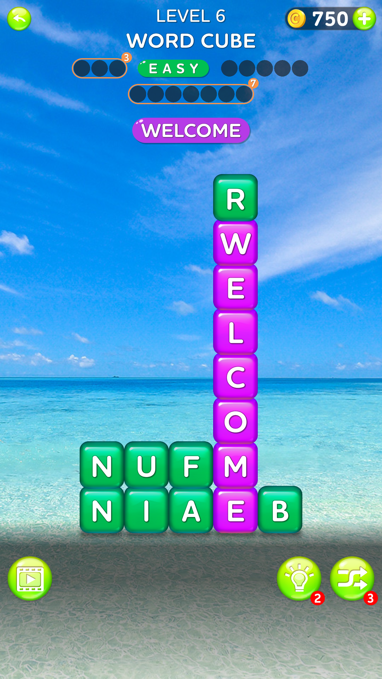 اسکرین شات 1 بازی Word Cube - Find Words