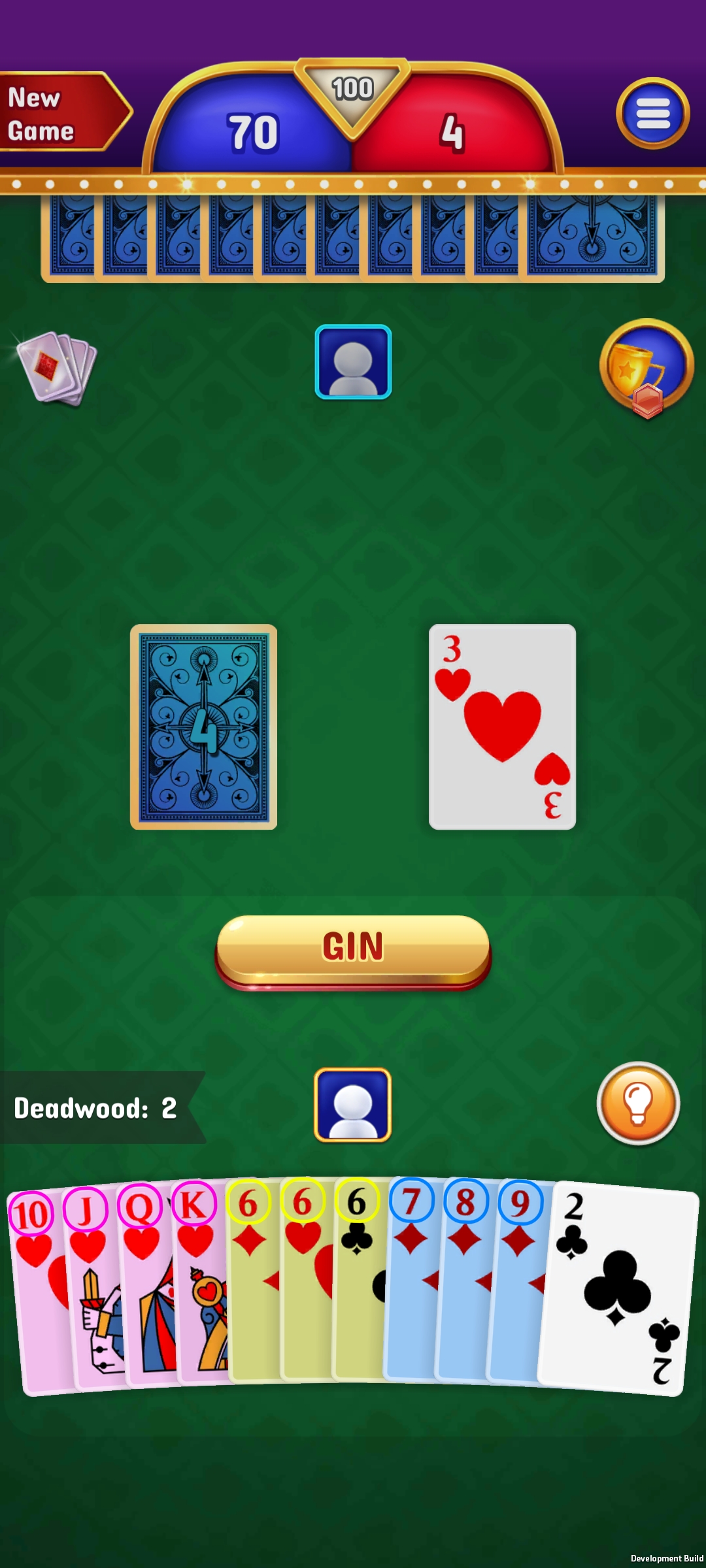 اسکرین شات 1 بازی Gin Rummy - Classic Card Game