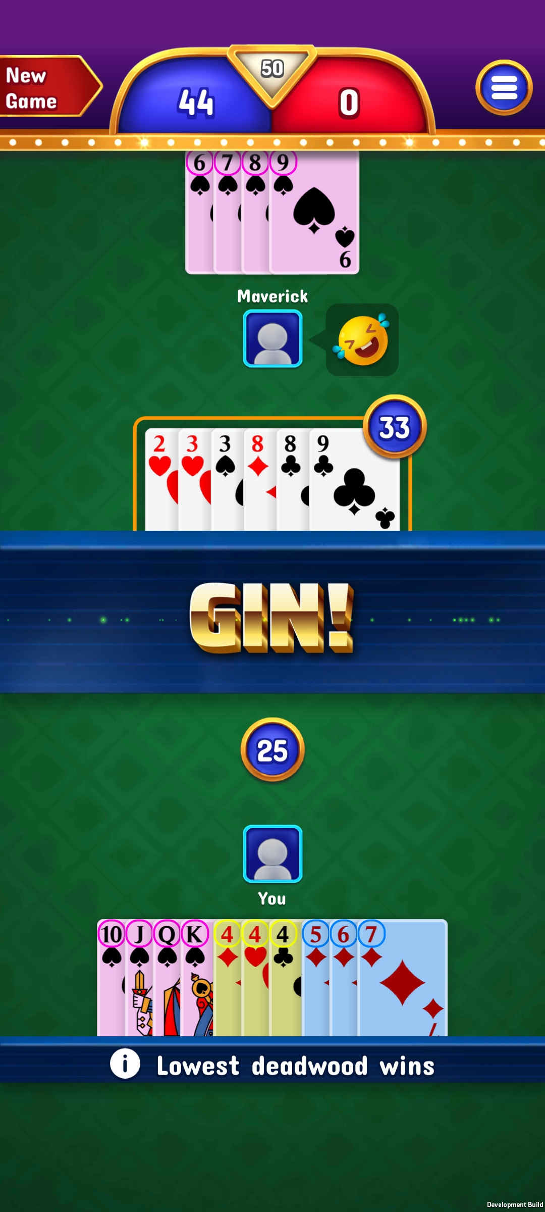 اسکرین شات 2 بازی Gin Rummy - Classic Card Game